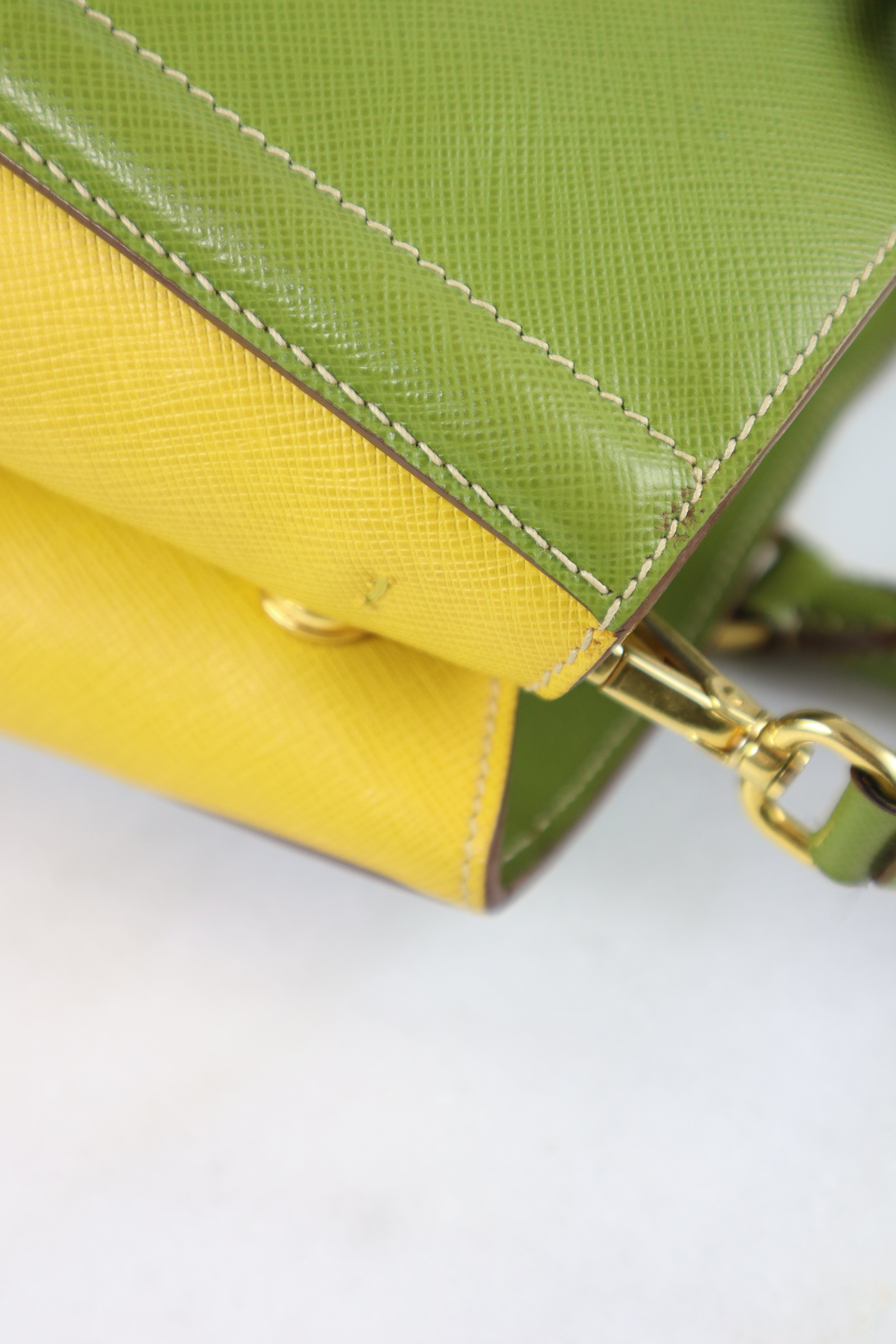 Prada Bicolor Tote Bag W/ Strap