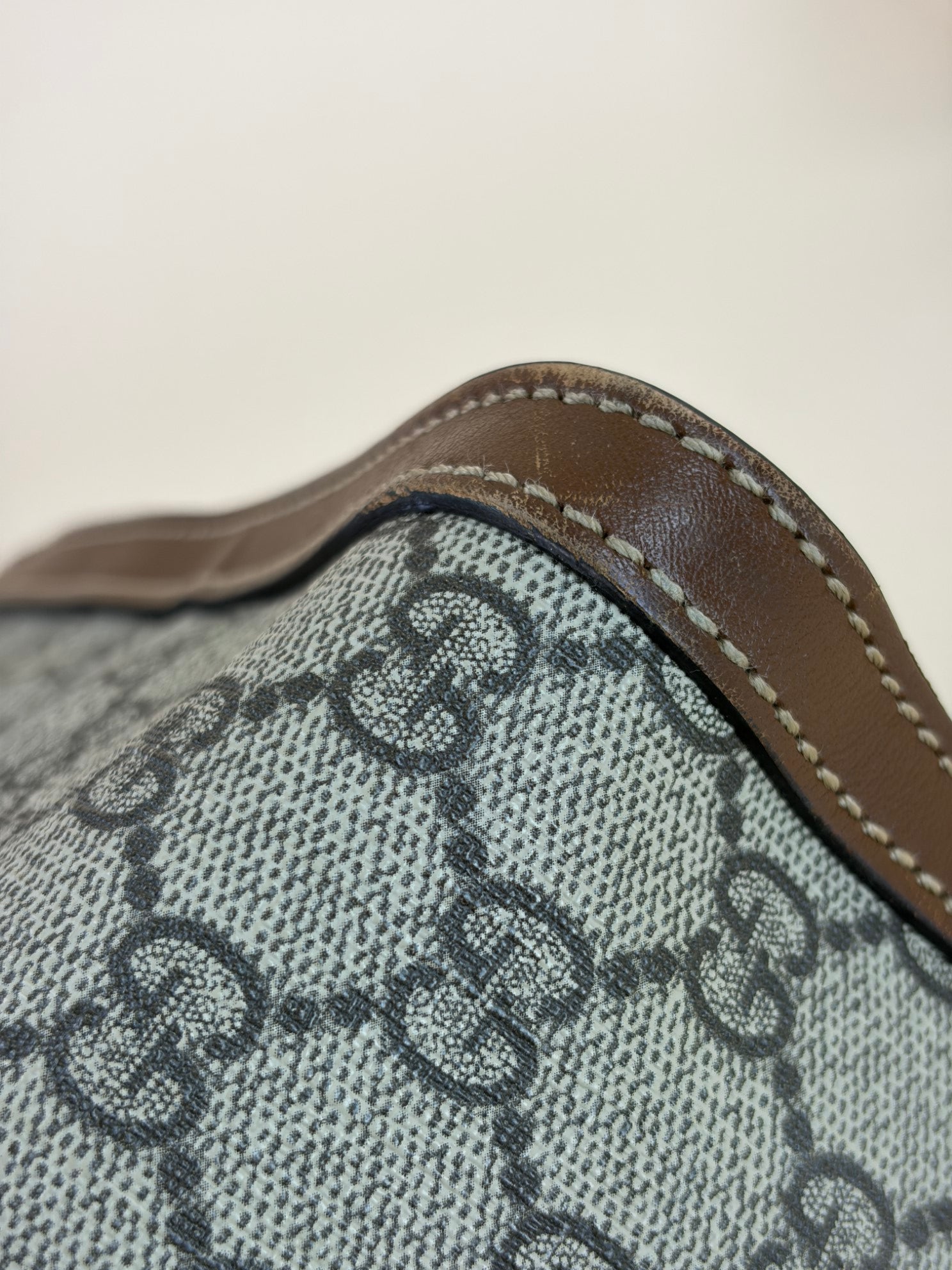 Gucci Brown GG Supreme Monogram Padlock Medium Shoulder Bag