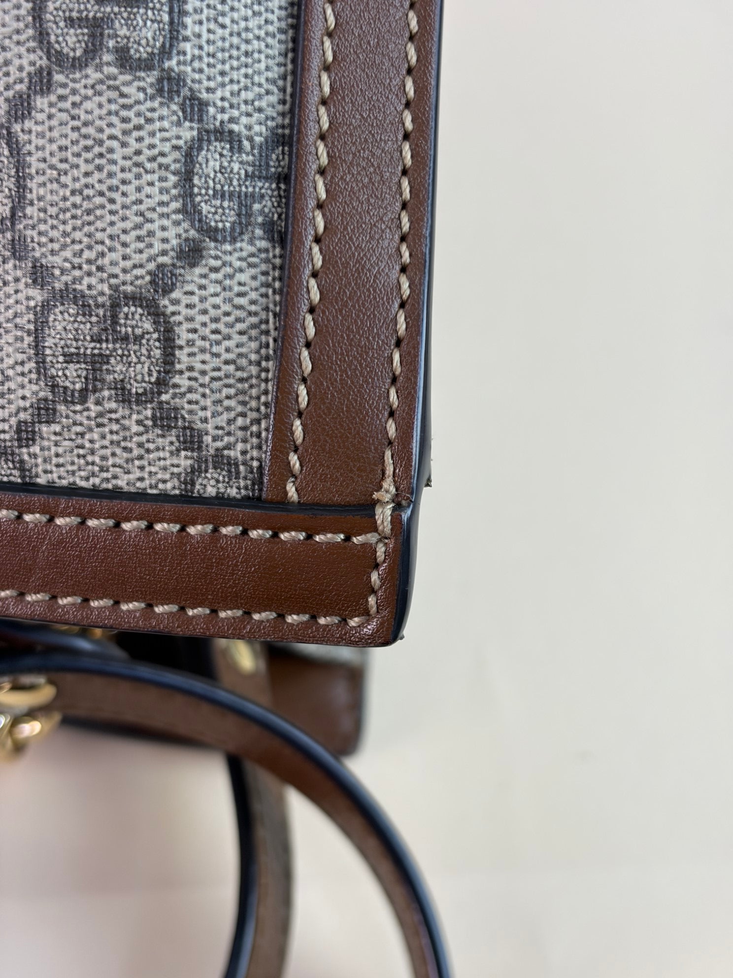 Gucci Brown GG Supreme Monogram Padlock Medium Shoulder Bag