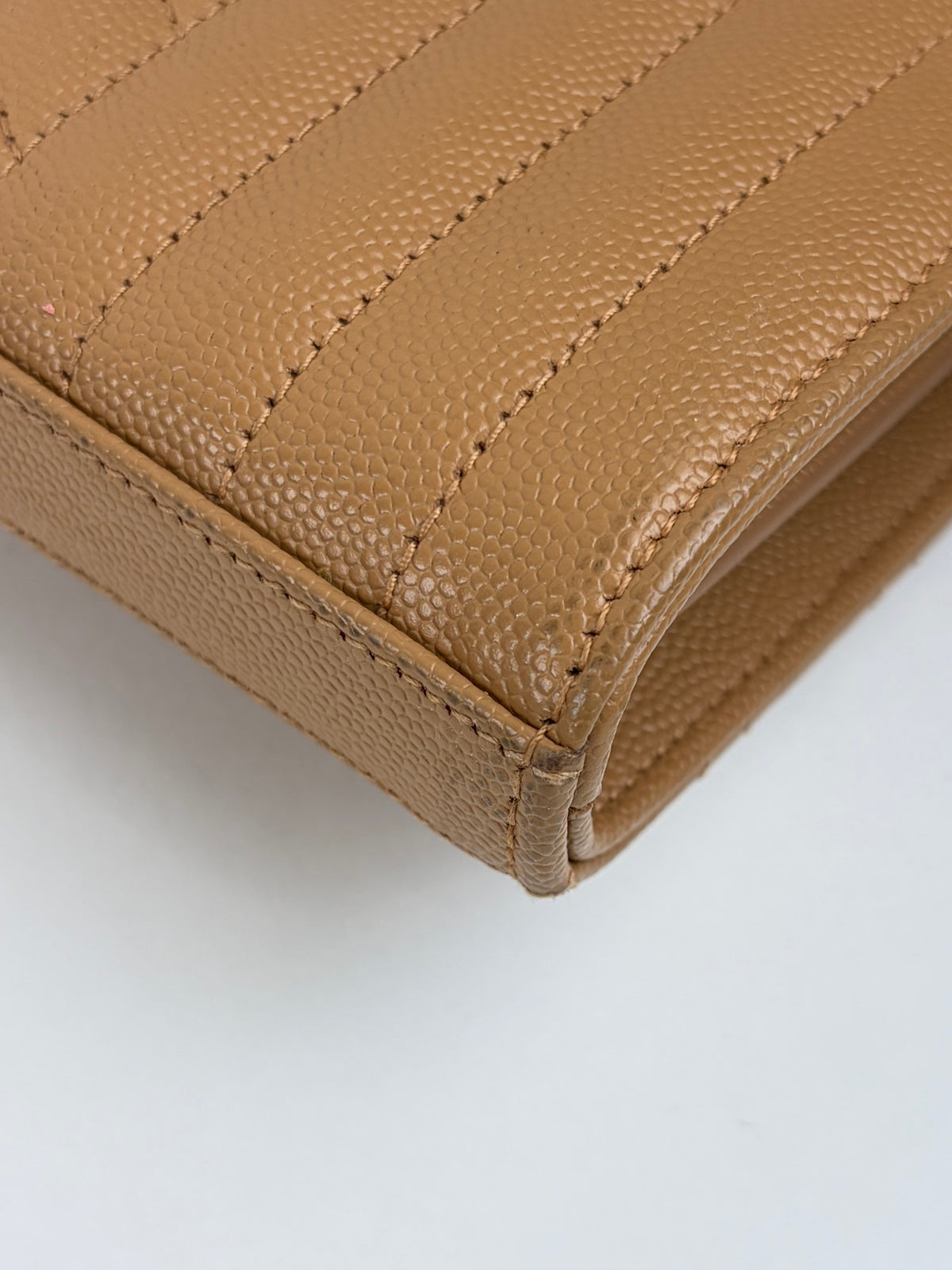 YSL Camel tri-quilted leather