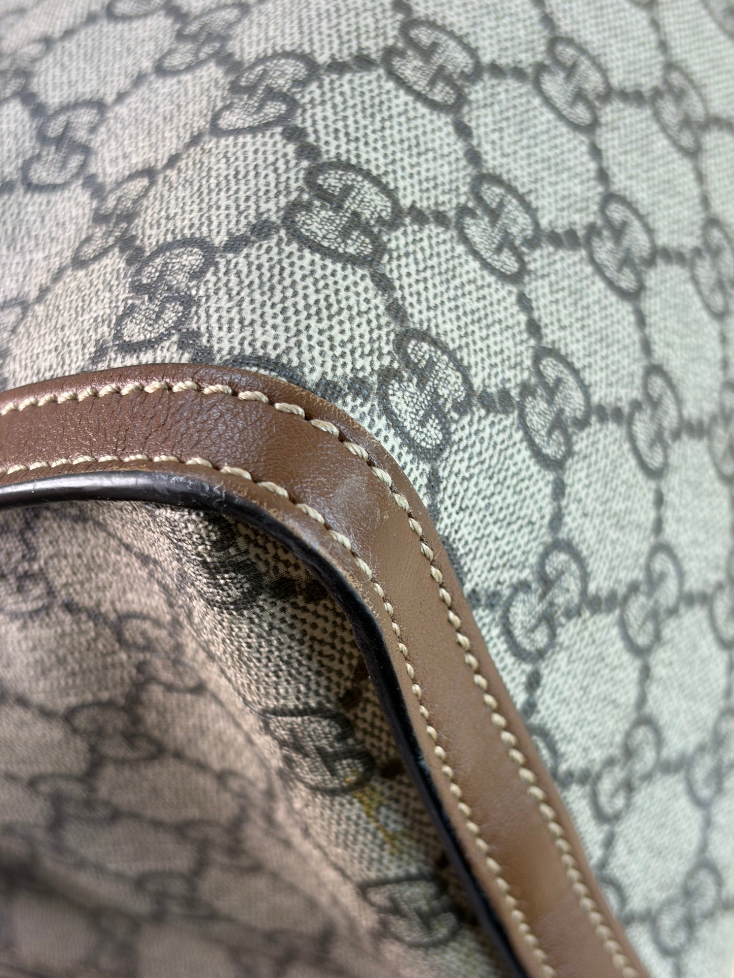 Gucci Brown GG Supreme Monogram Padlock Medium Shoulder Bag