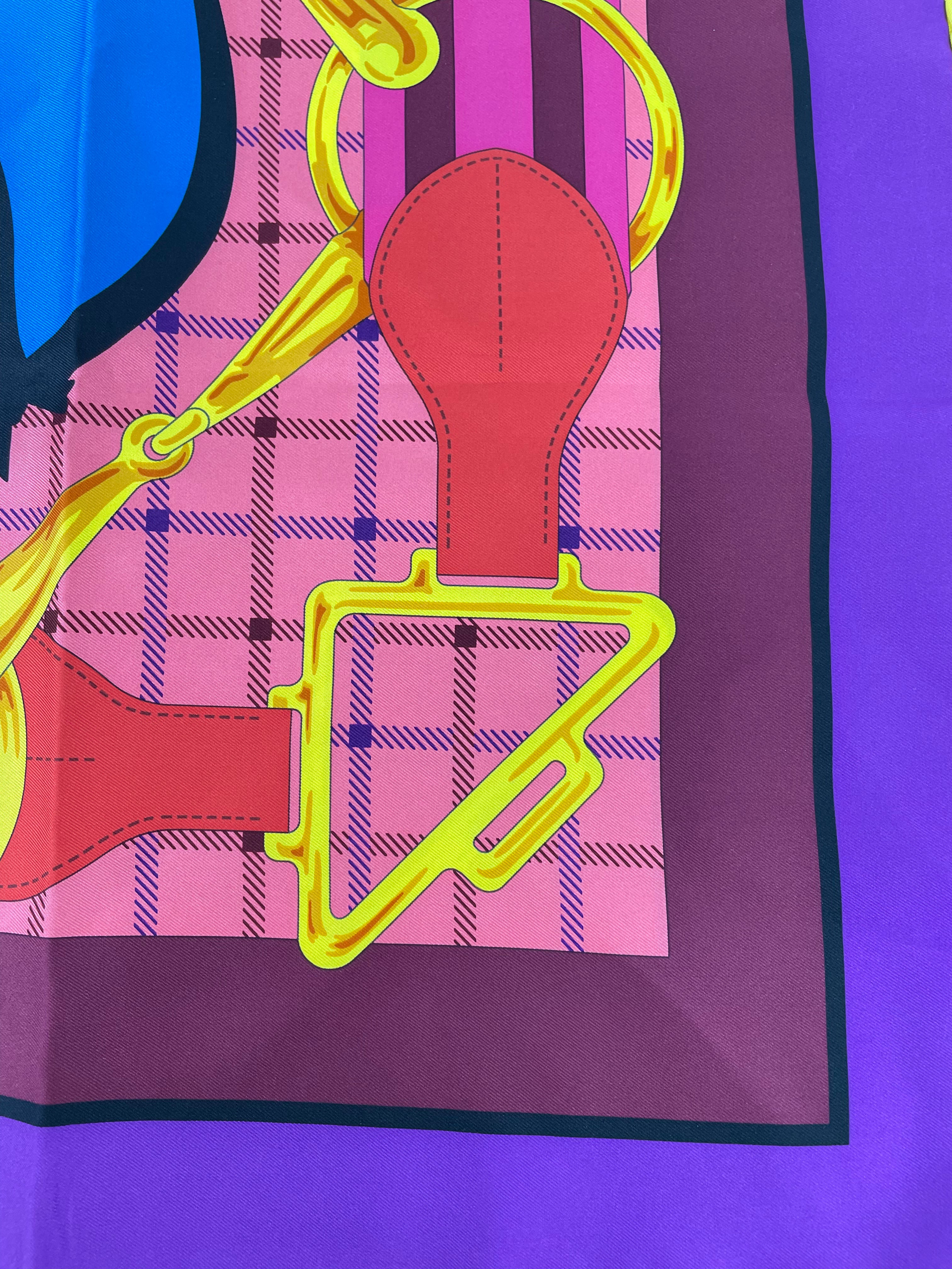 Hermes Multicolor Square Scarf 90