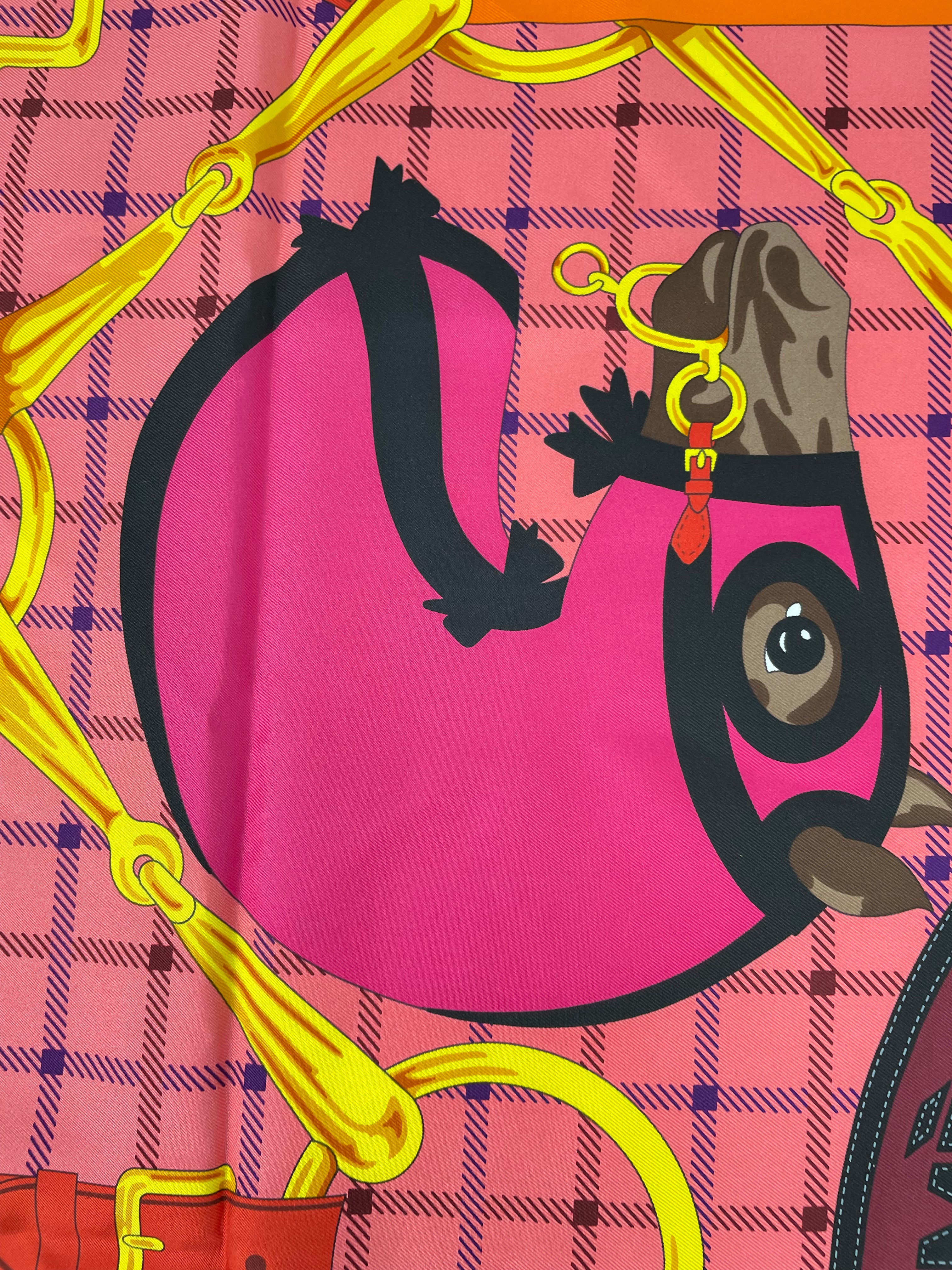 Hermes Multicolor Square Scarf 90