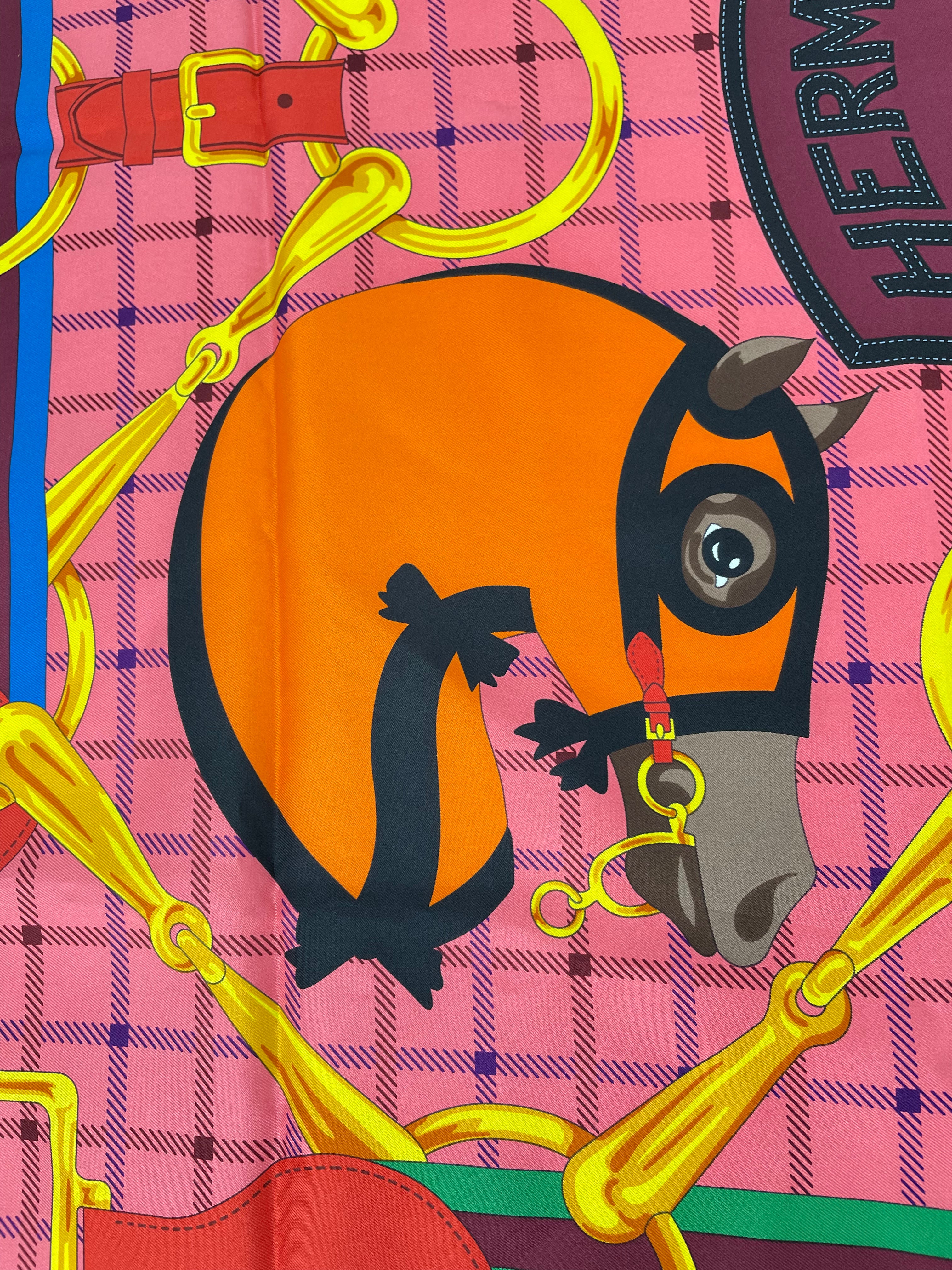 Hermes Multicolor Square Scarf 90
