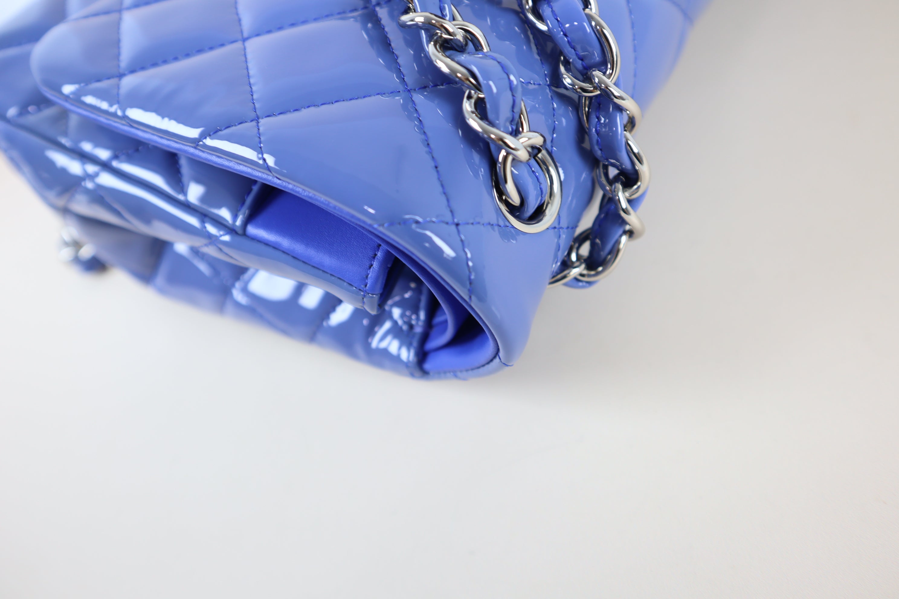 Chanel Baby Blue Jumbo Quilted Classic Double Flap Bag
