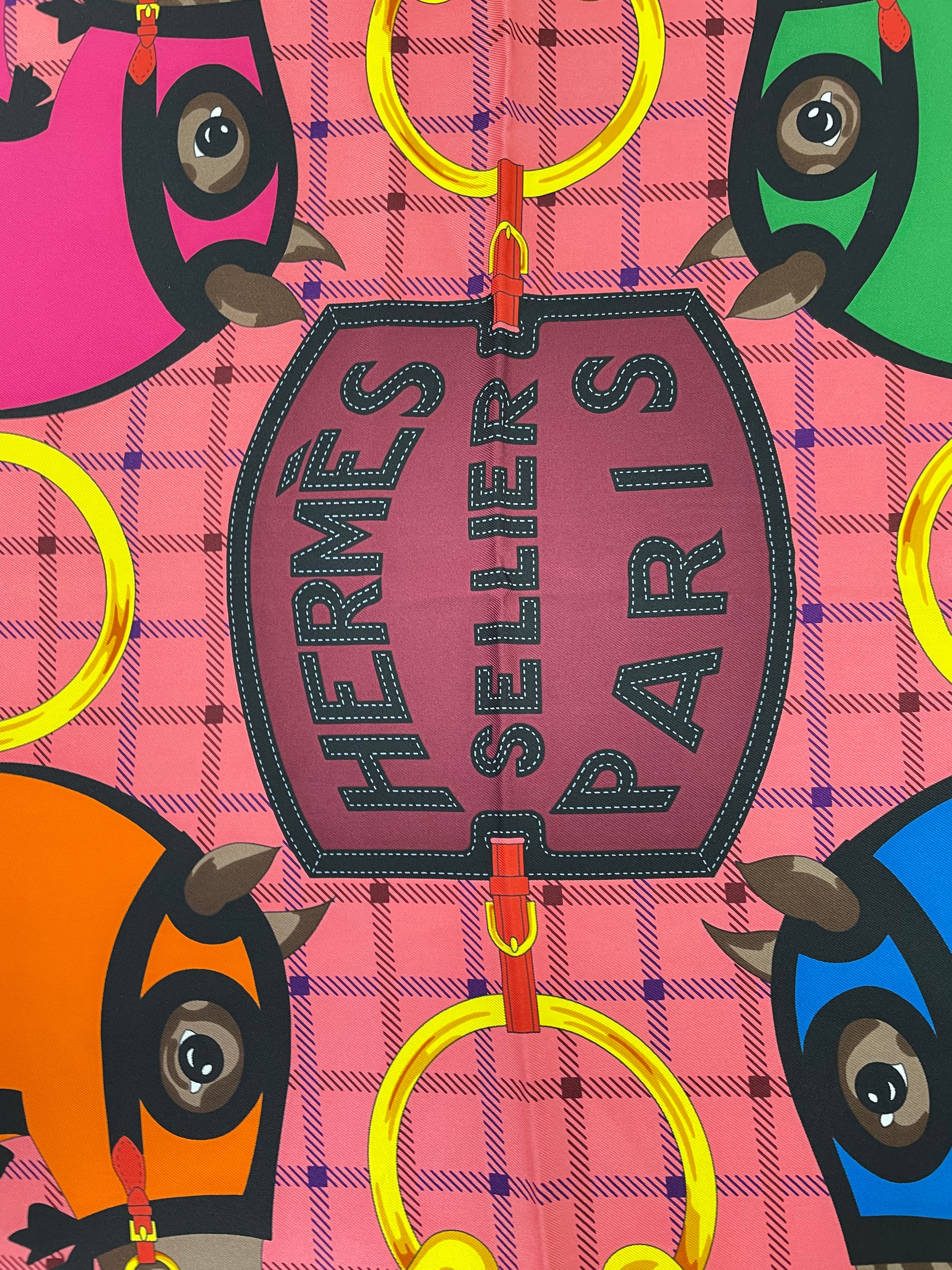 Hermes Multicolor Square Scarf 90
