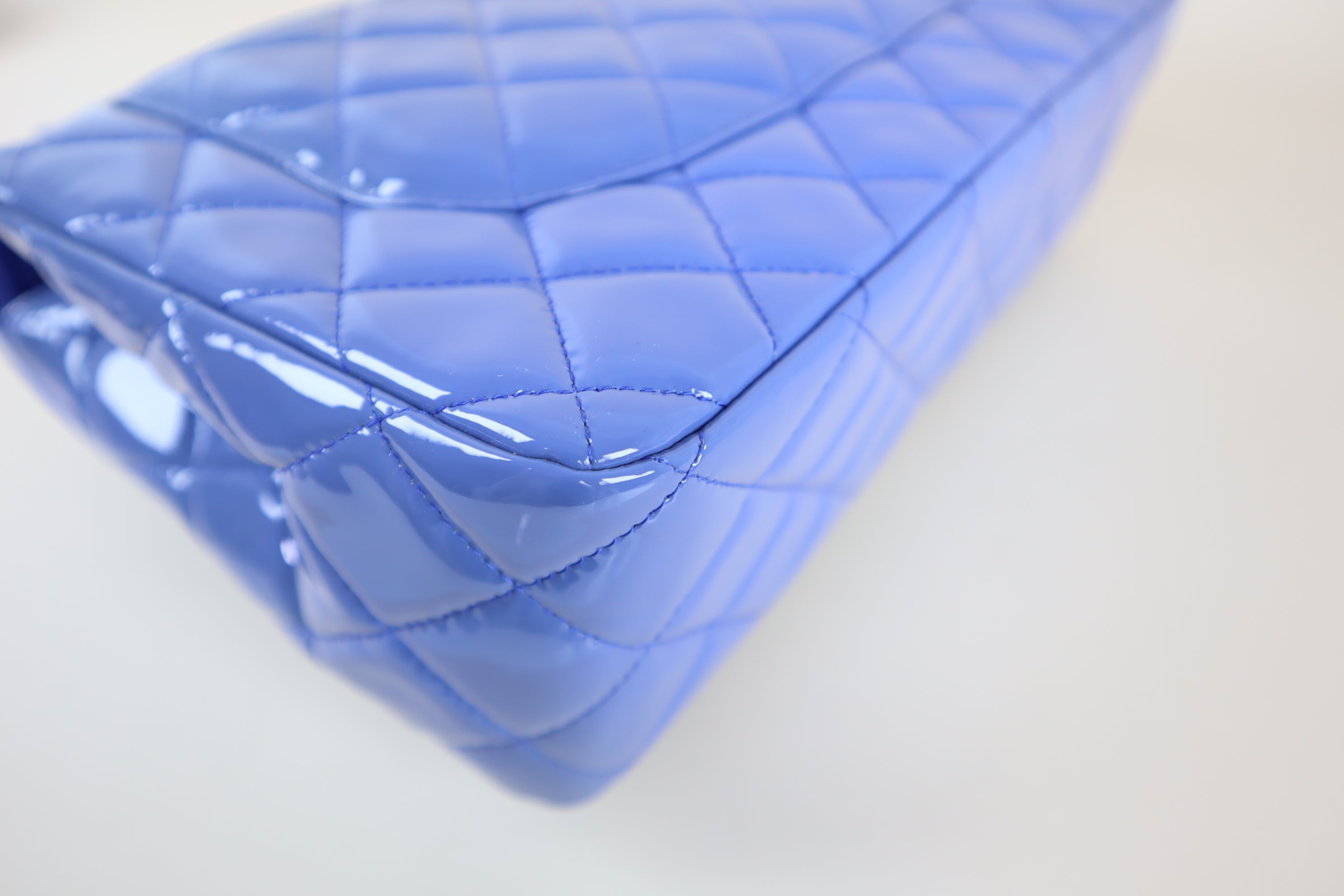 Chanel Baby Blue Jumbo Quilted Classic Double Flap Bag
