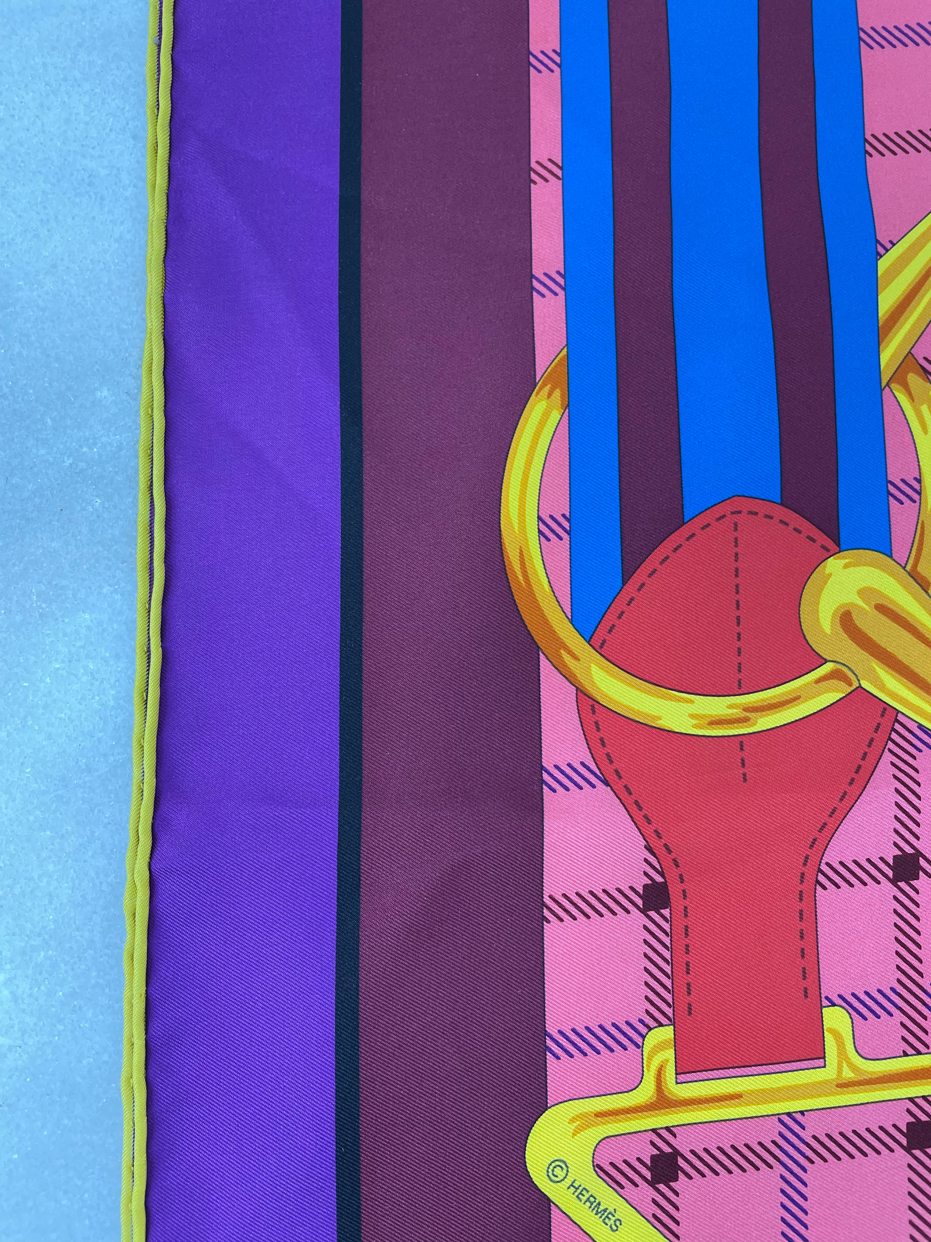Hermes Multicolor Square Scarf 90