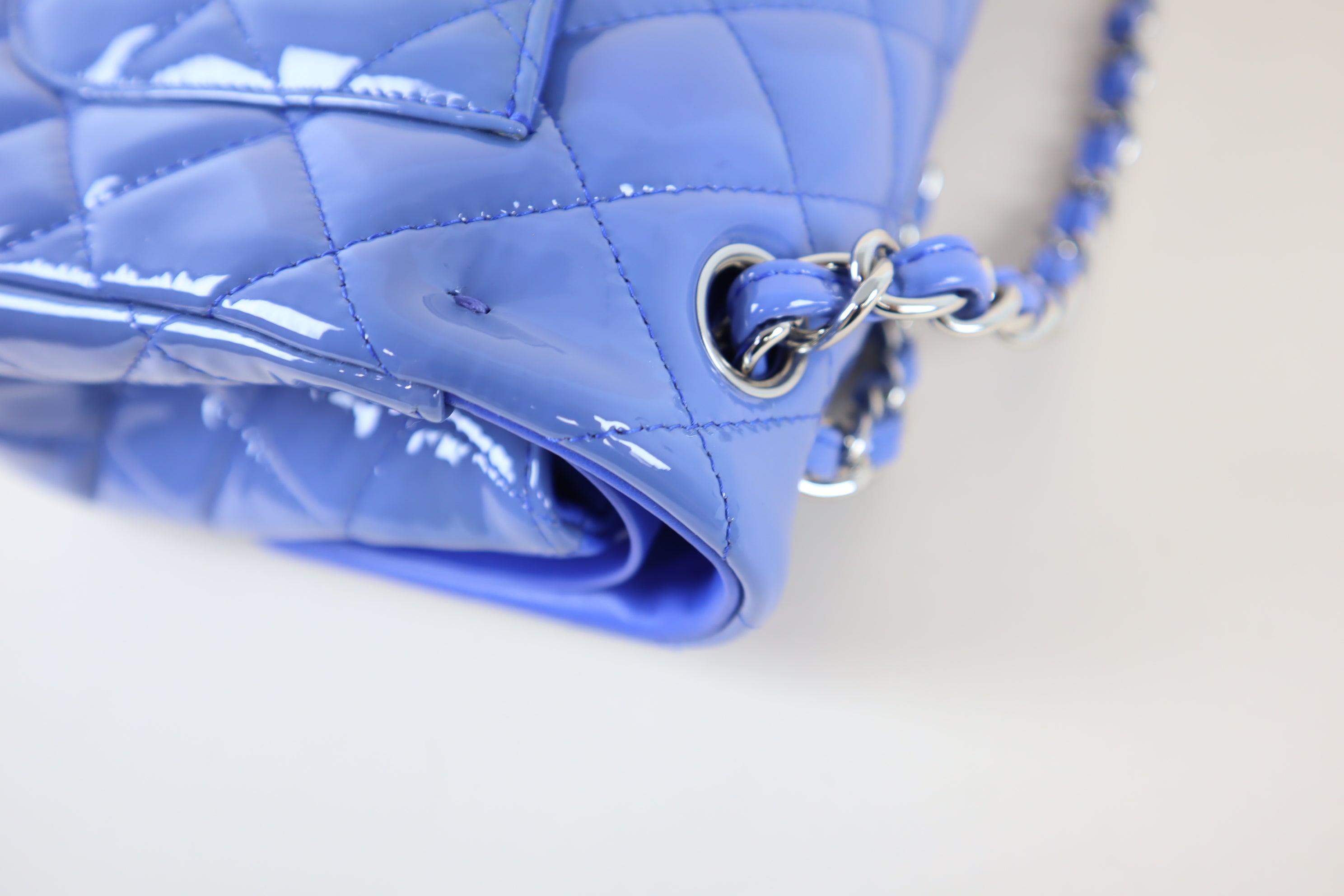Chanel Baby Blue Jumbo Quilted Classic Double Flap Bag