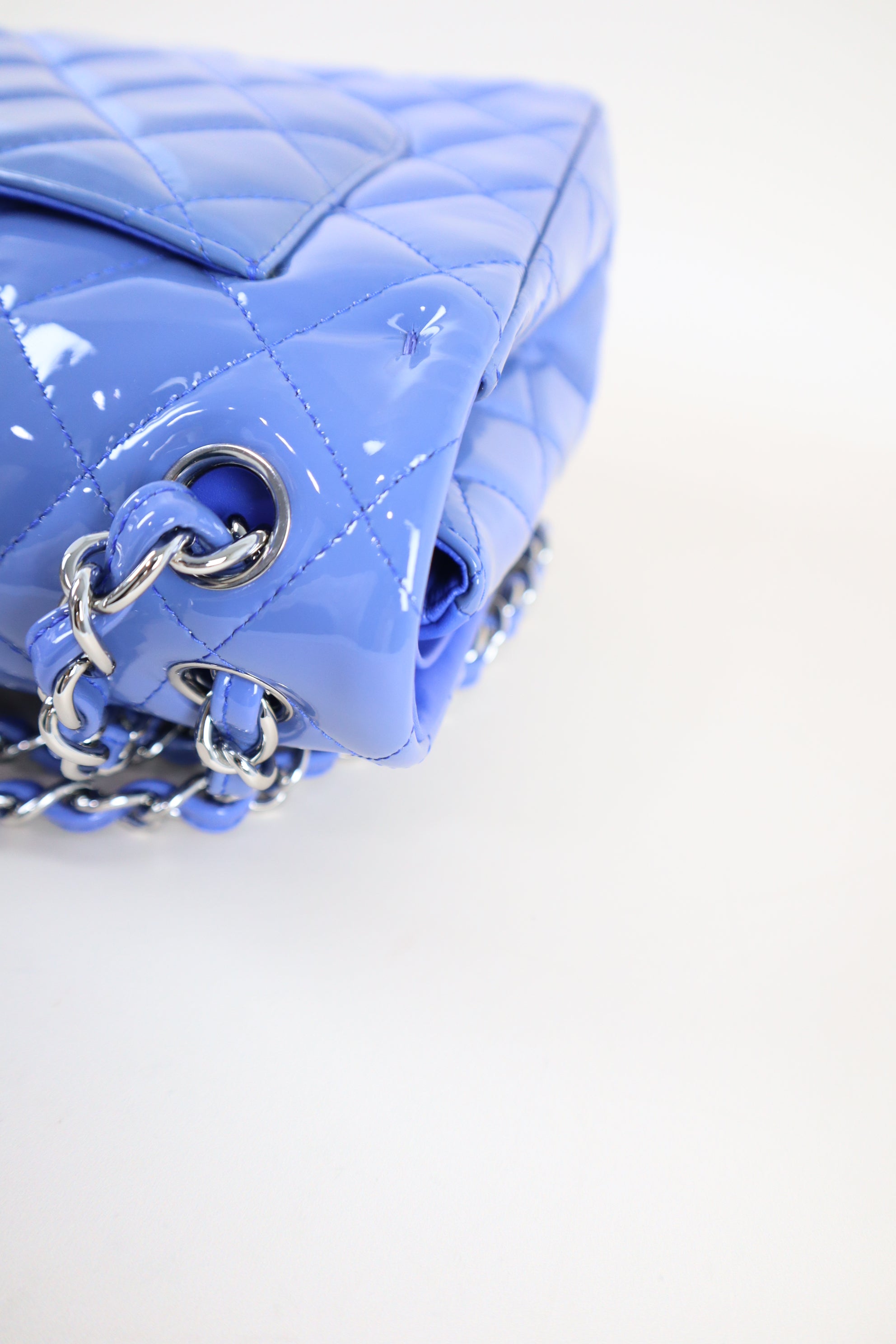 Chanel Baby Blue Jumbo Quilted Classic Double Flap Bag
