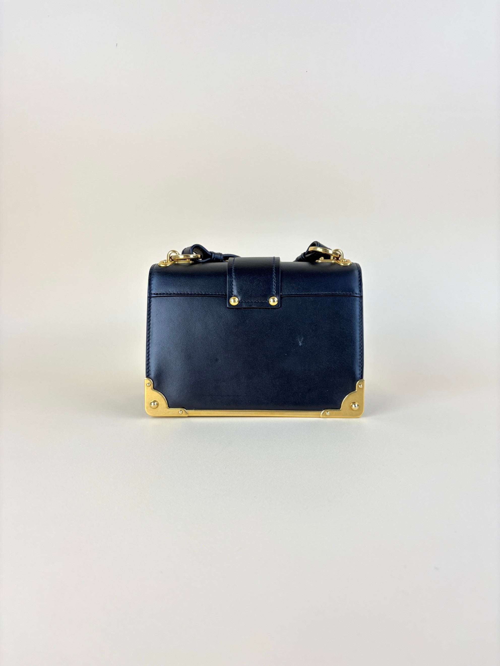 prada black city calfskin cahier shoulder bag