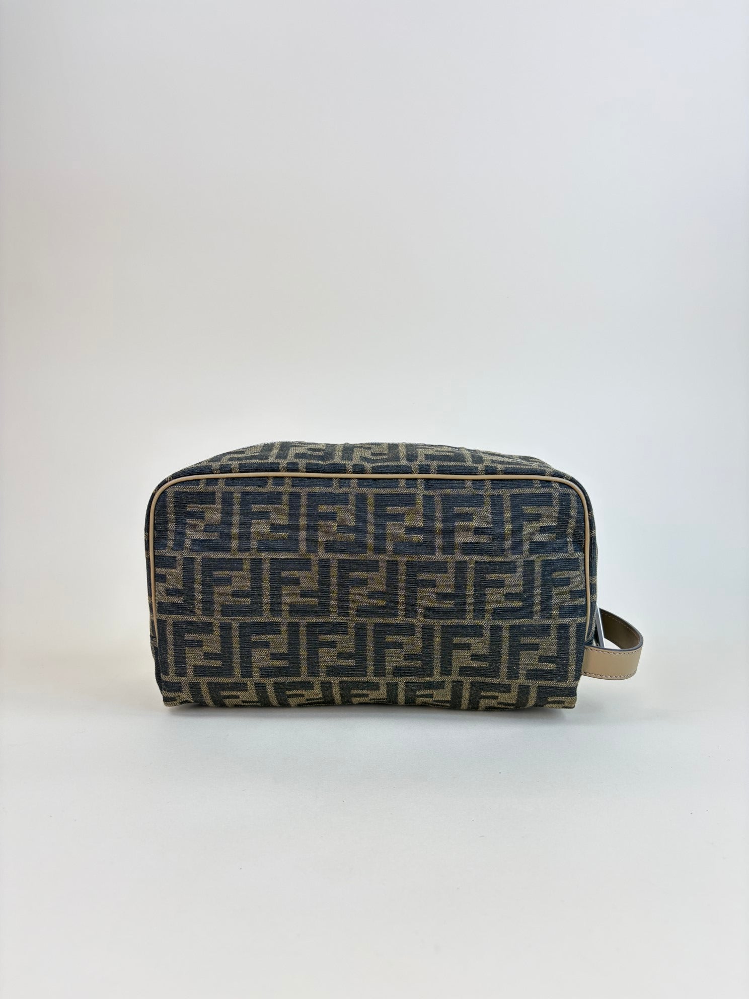 Fendi Bicolor FF Jacquard Fabric Toiletry Case