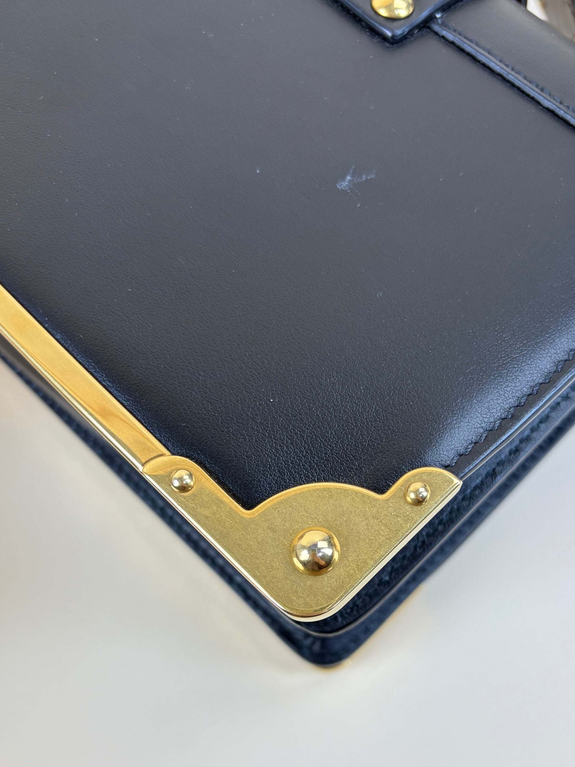 prada black city calfskin cahier shoulder bag
