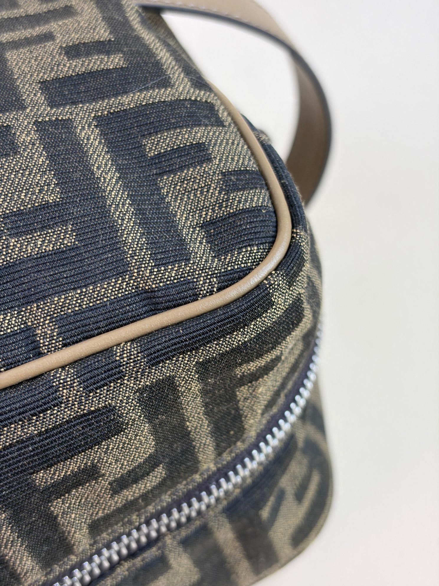 Fendi Bicolor FF Jacquard Fabric Toiletry Case