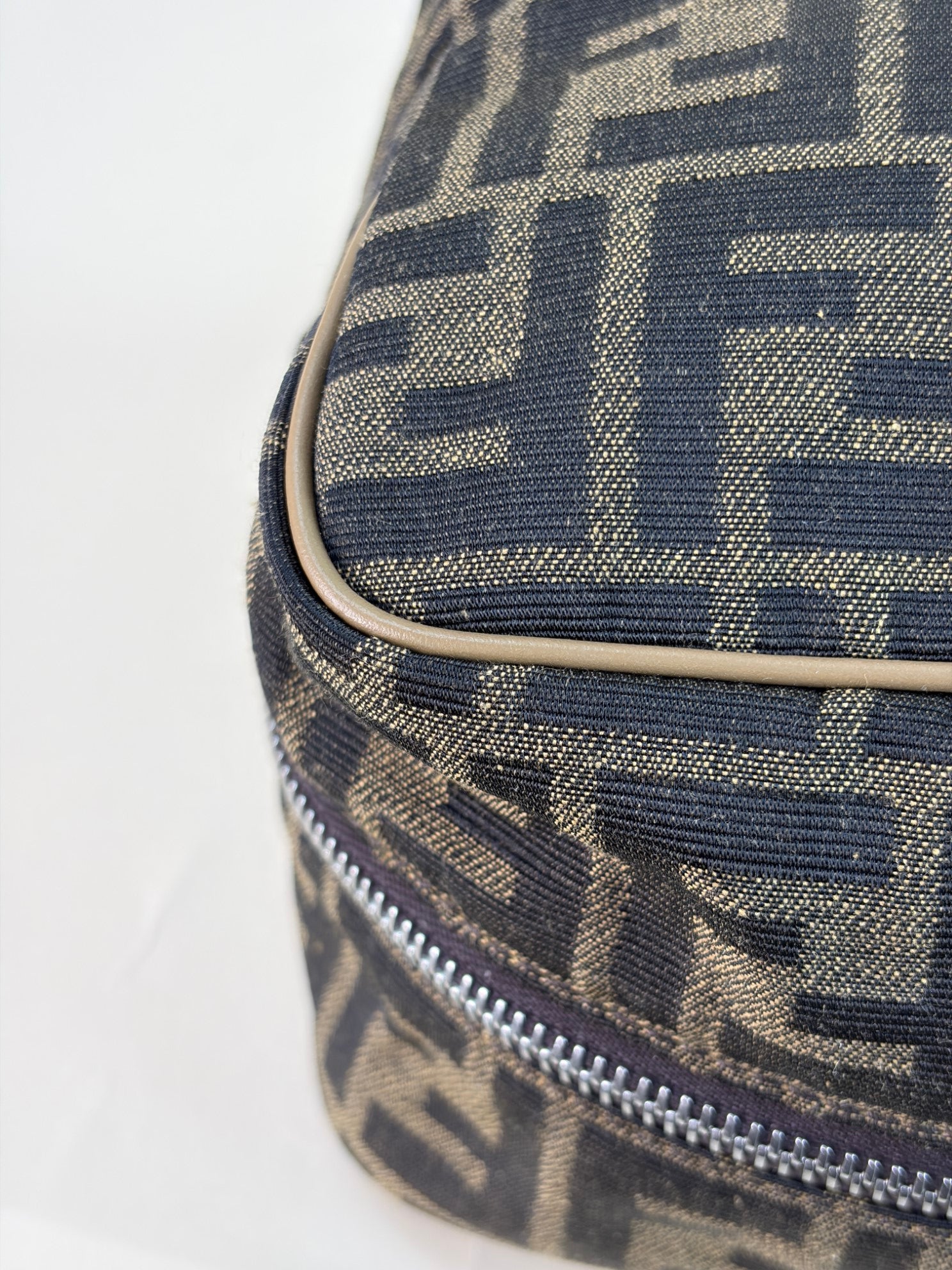 Fendi Bicolor FF Jacquard Fabric Toiletry Case