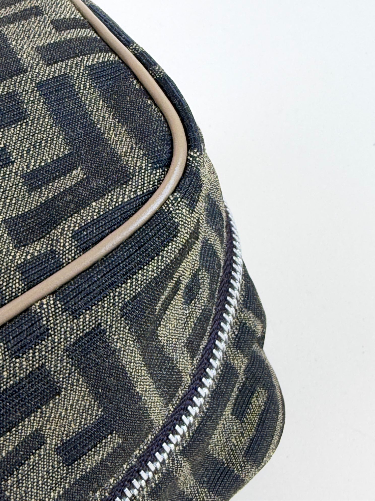 Fendi Bicolor FF Jacquard Fabric Toiletry Case