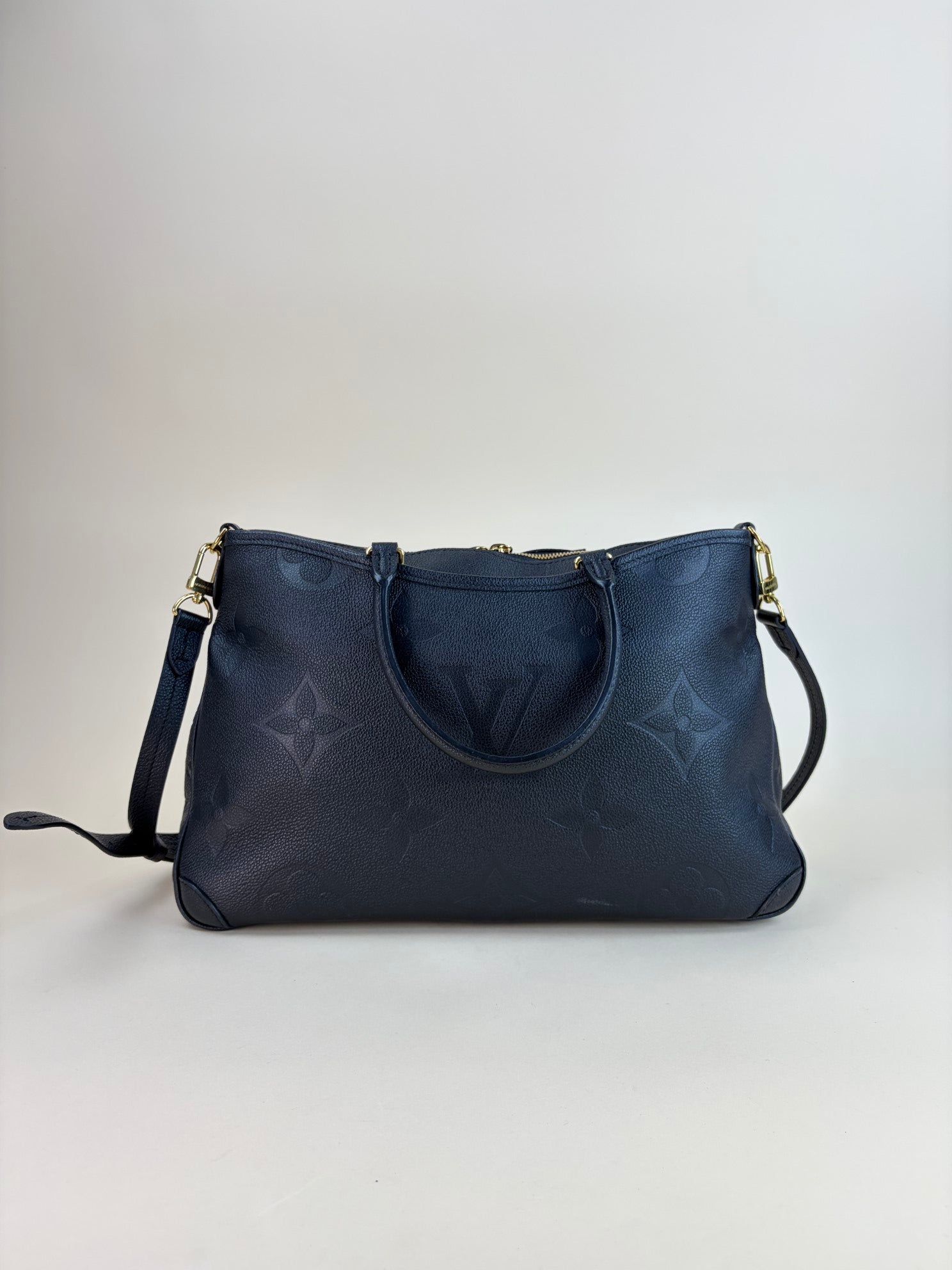 Louis Vuitton Black Monogram Empreinte Trianon MM Top Handle Bag