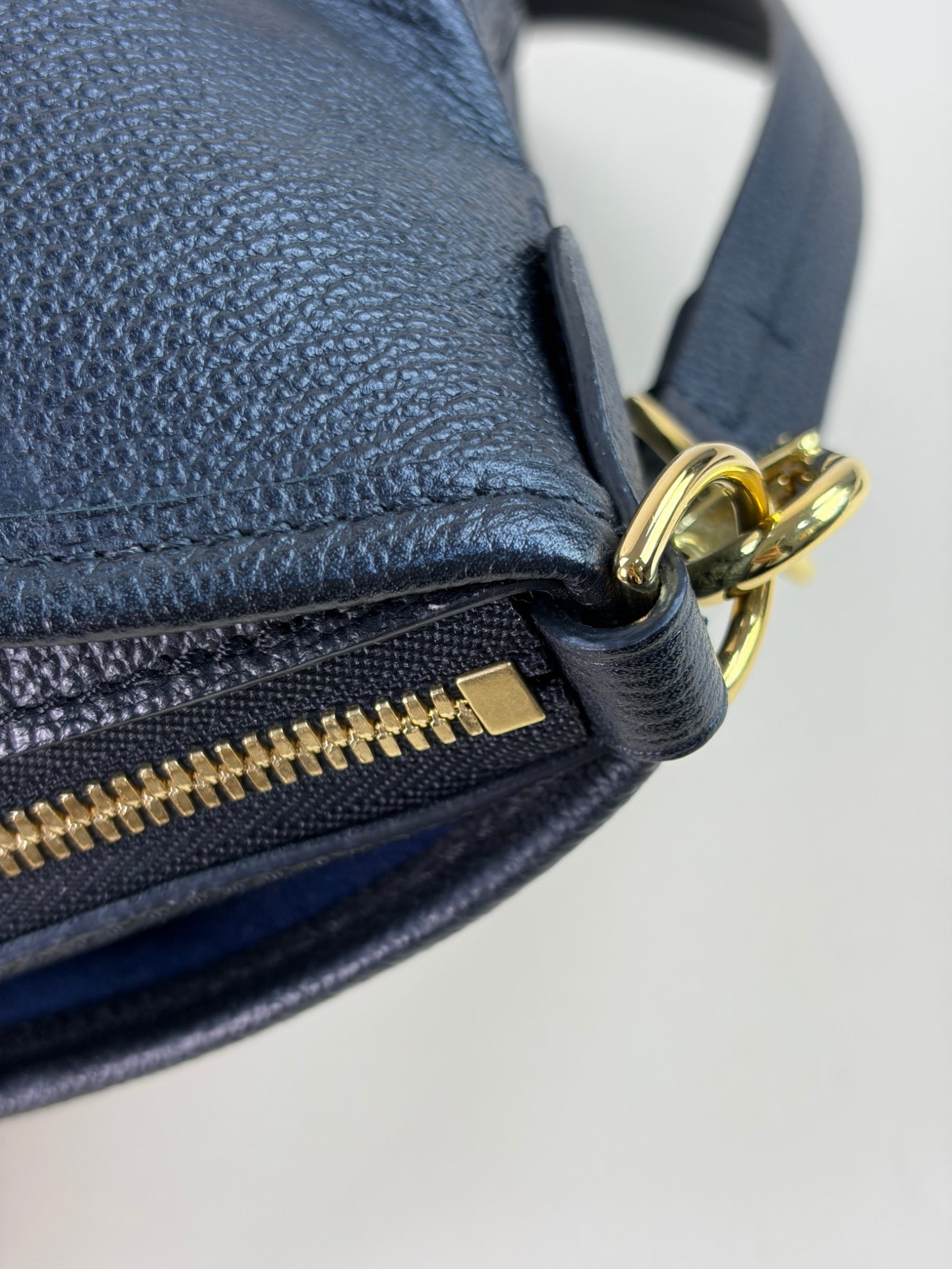 Louis Vuitton Black Monogram Empreinte Trianon MM Top Handle Bag