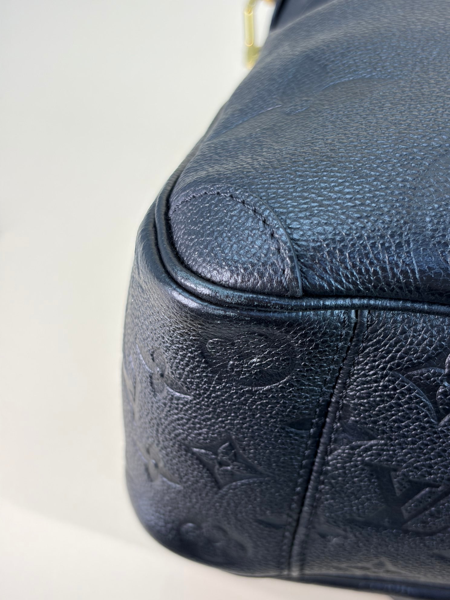 Louis Vuitton Black Monogram Empreinte Trianon MM Top Handle Bag