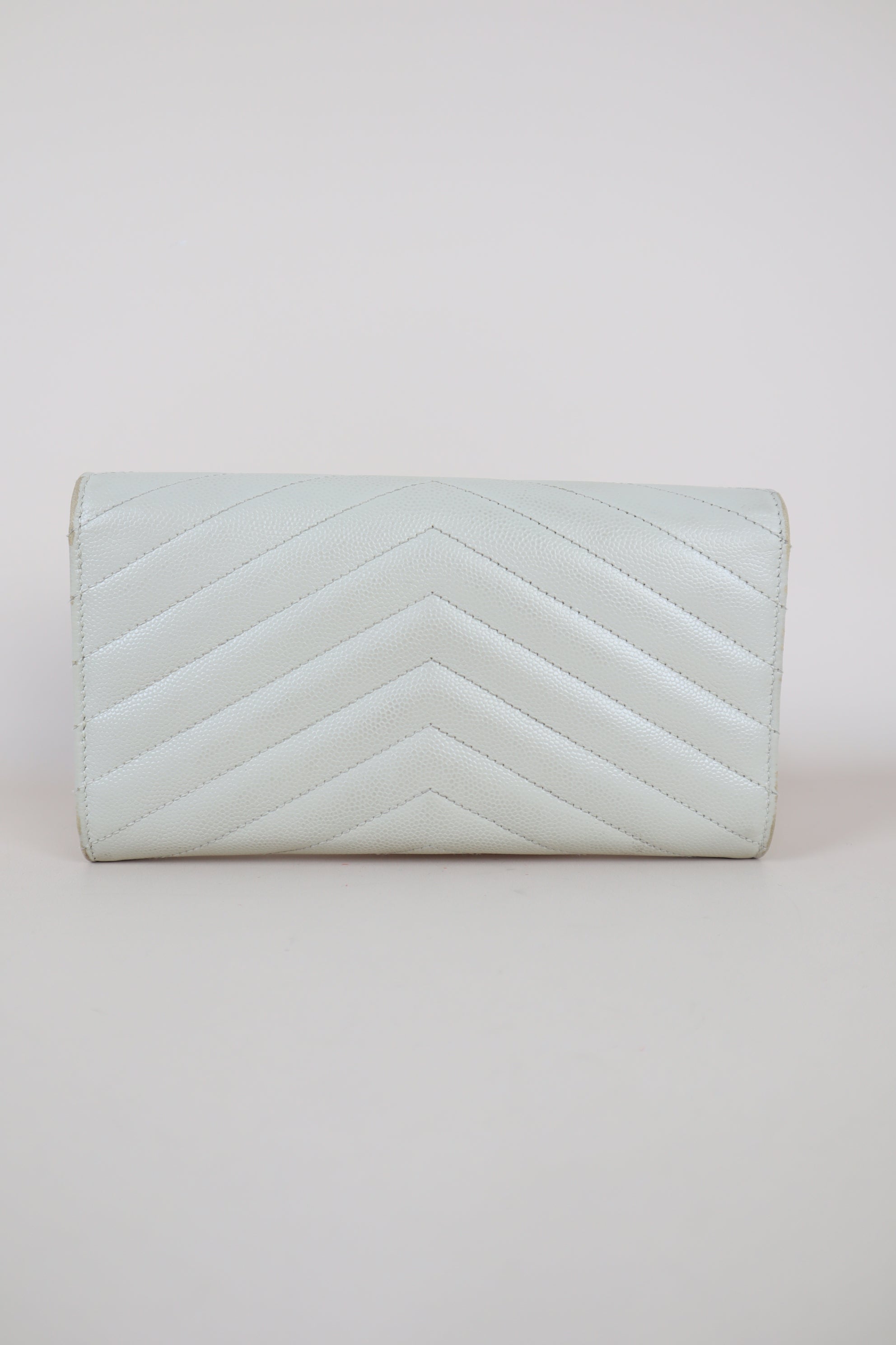 YSL Off White Cassandre Long Wallet