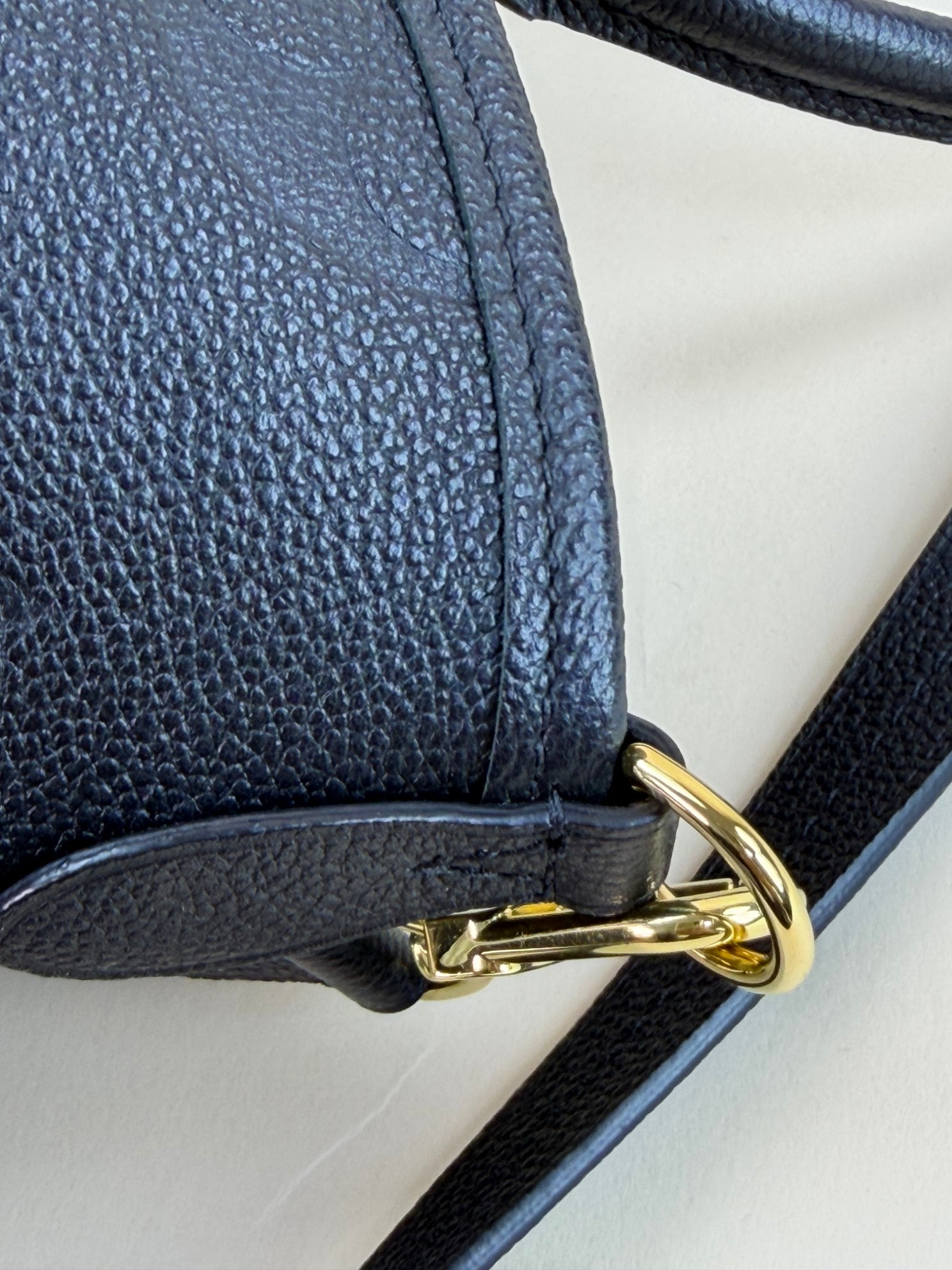 Louis Vuitton Black Monogram Empreinte Trianon MM Top Handle Bag