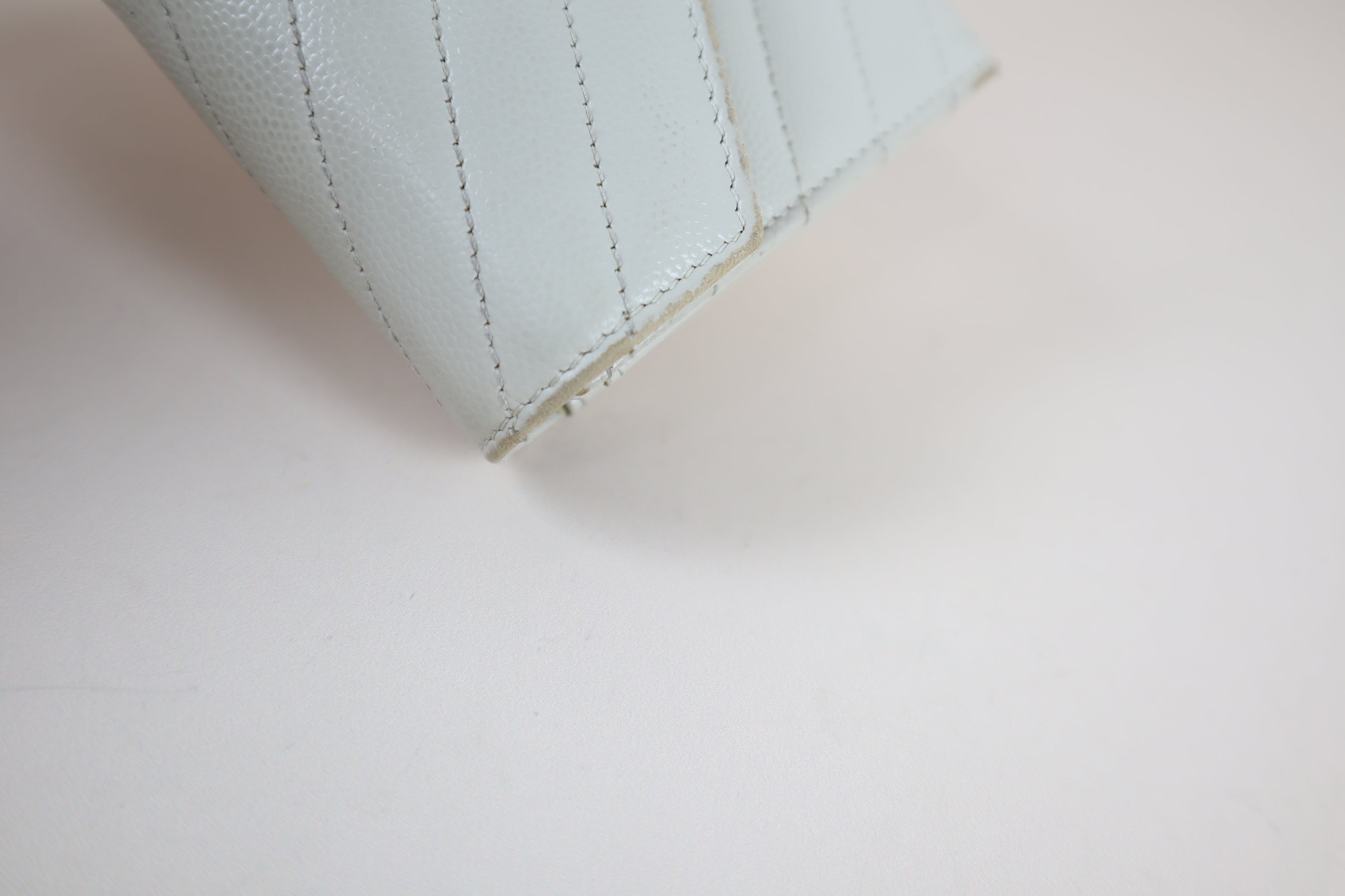 YSL Off White Cassandre Long Wallet