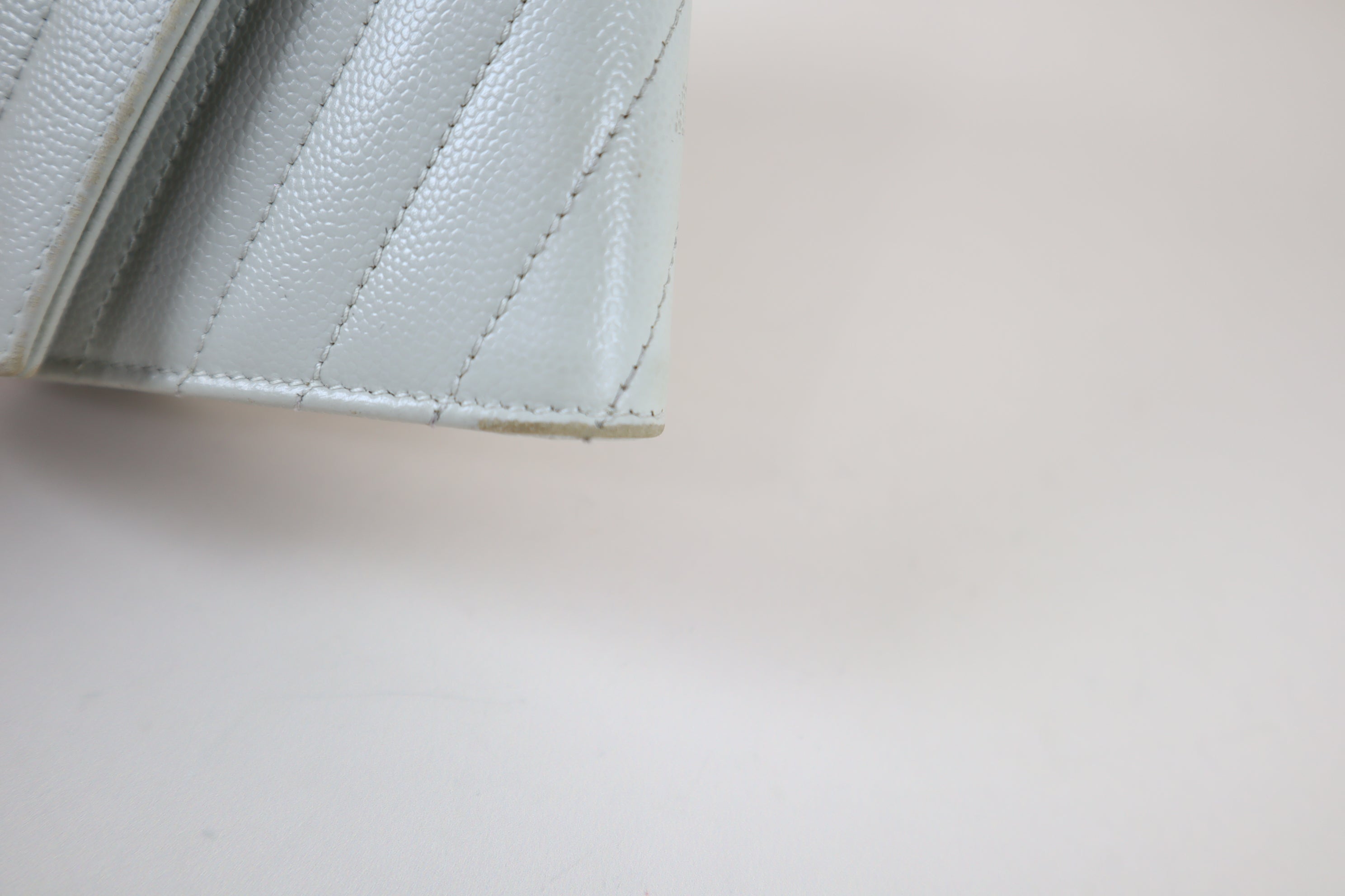 YSL Off White Cassandre Long Wallet