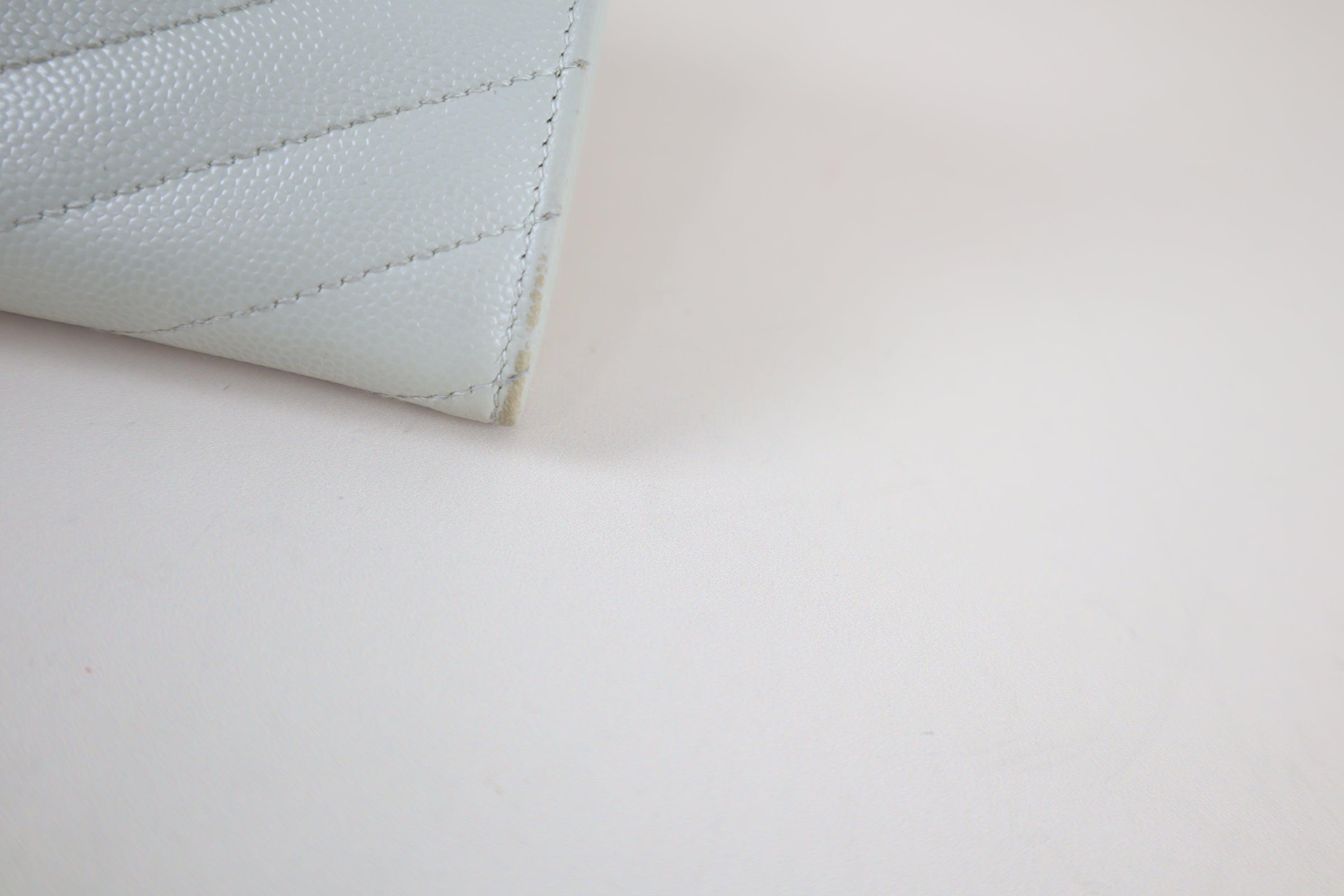 YSL Off White Cassandre Long Wallet