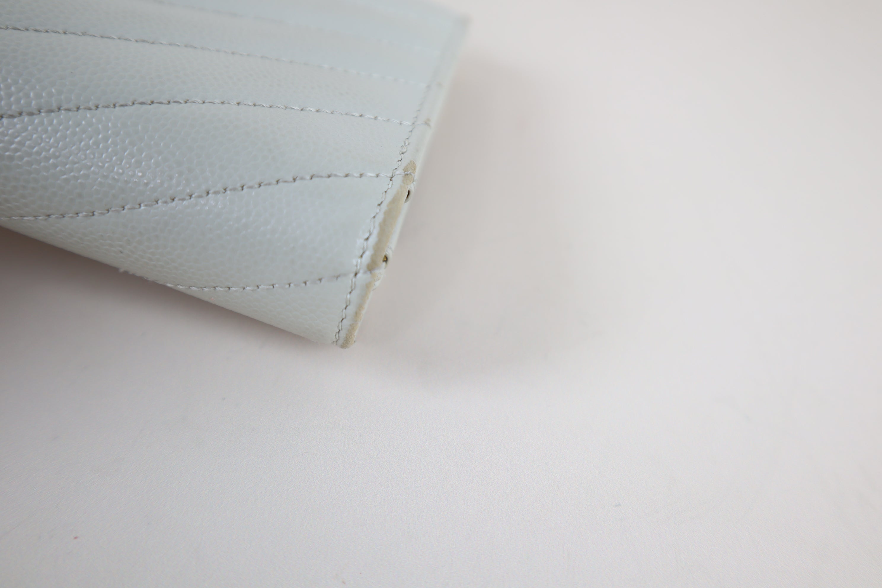 YSL Off White Cassandre Long Wallet