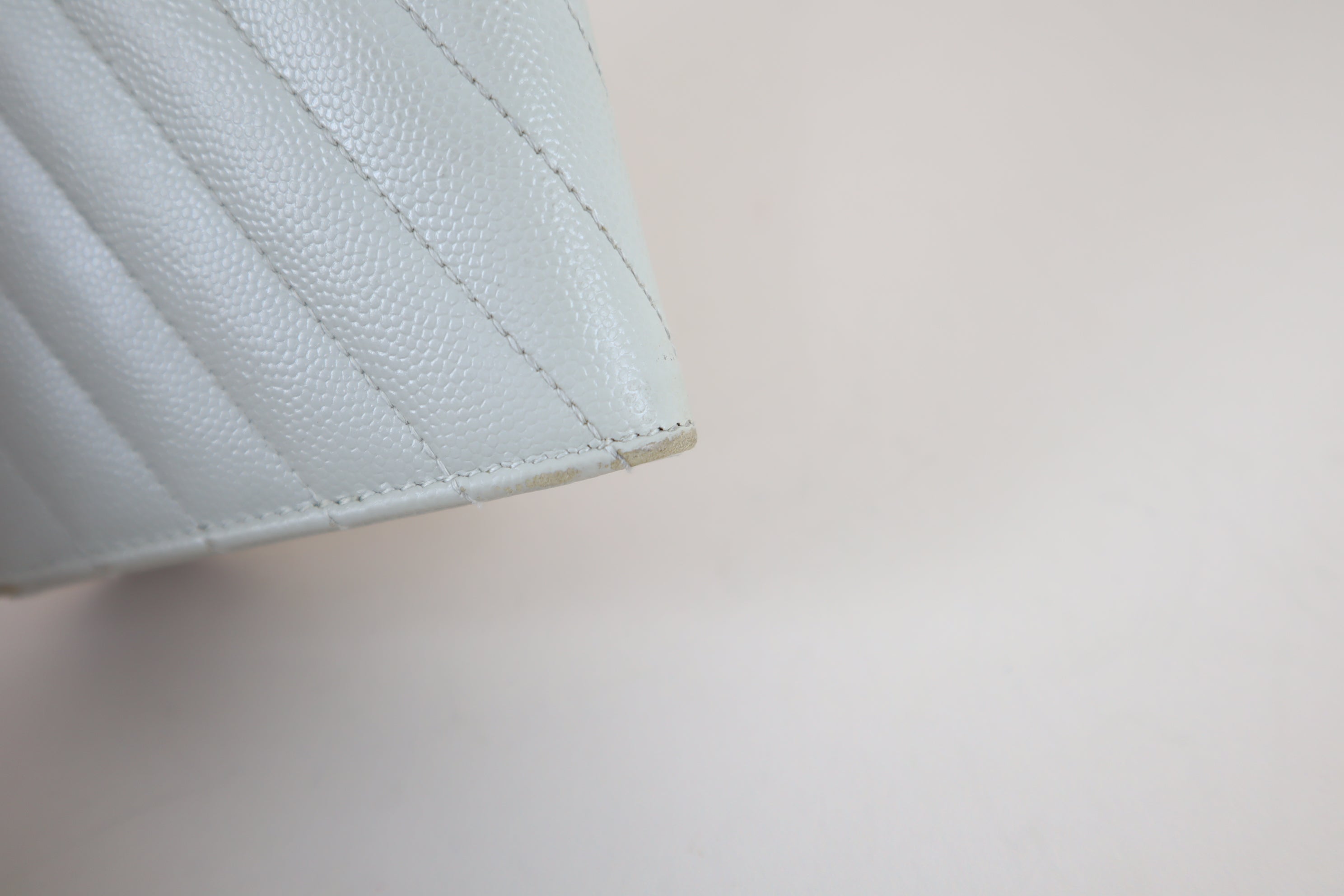 YSL Off White Cassandre Long Wallet