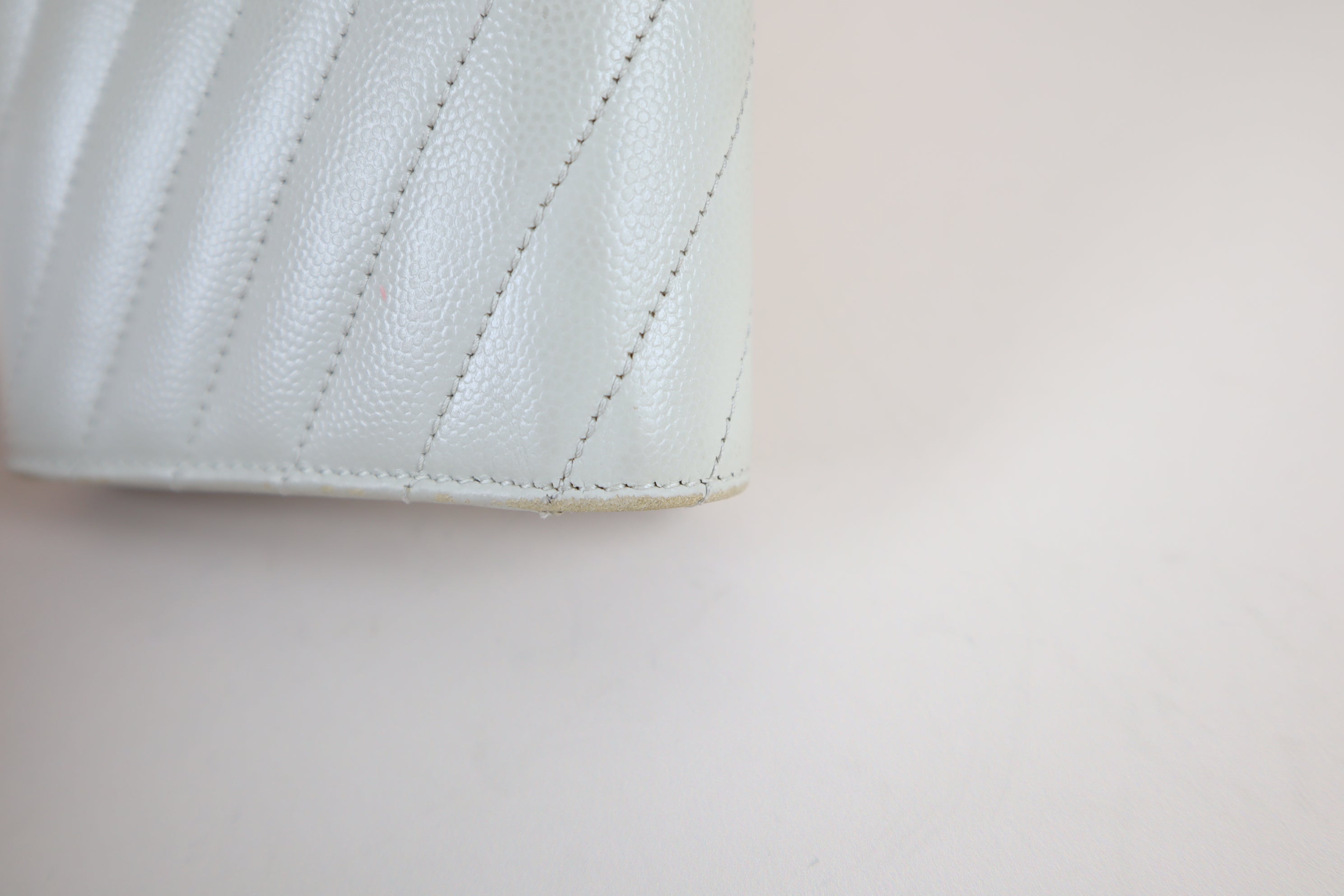 YSL Off White Cassandre Long Wallet