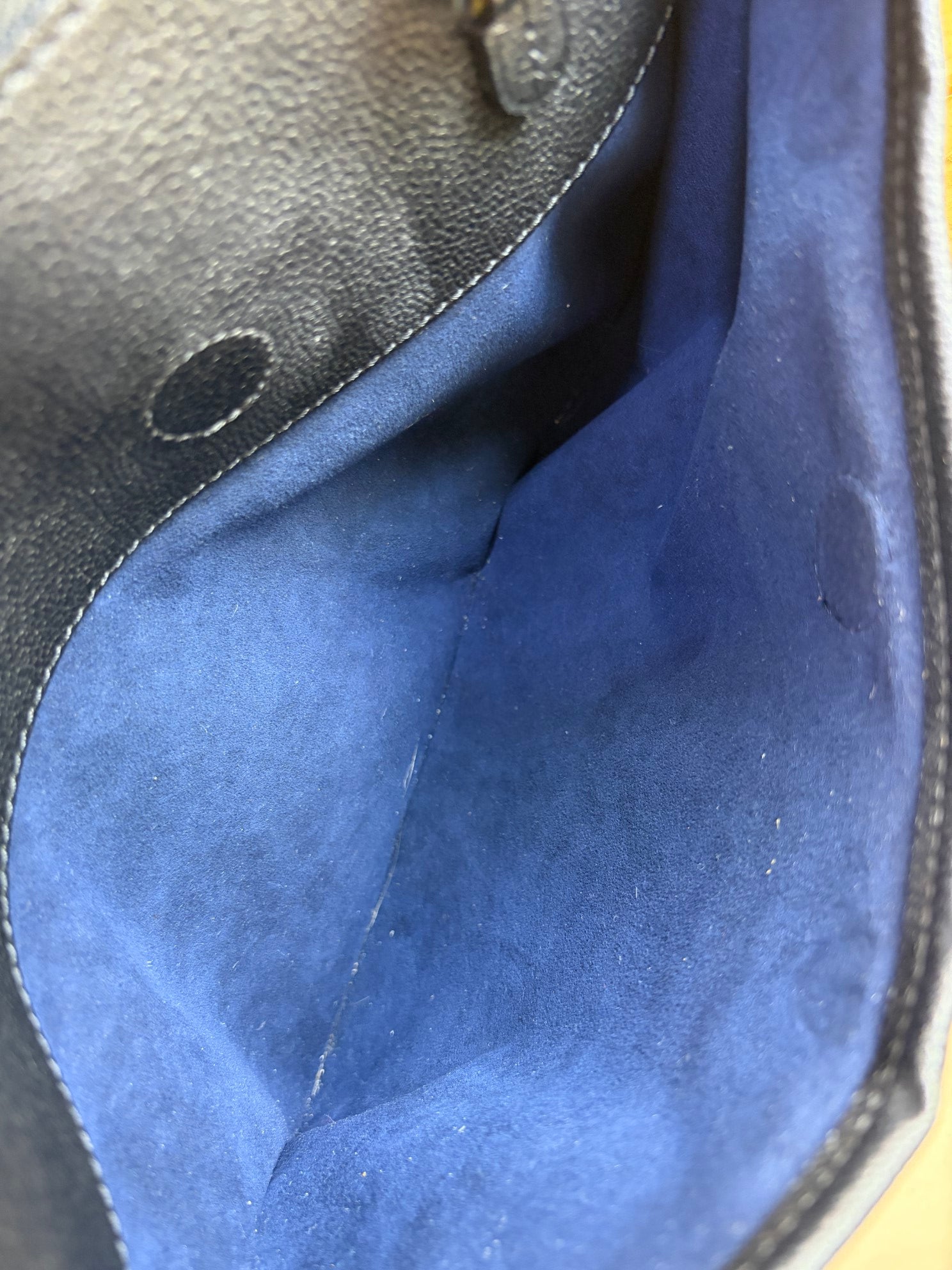 Louis Vuitton Black Monogram Empreinte Trianon MM Top Handle Bag