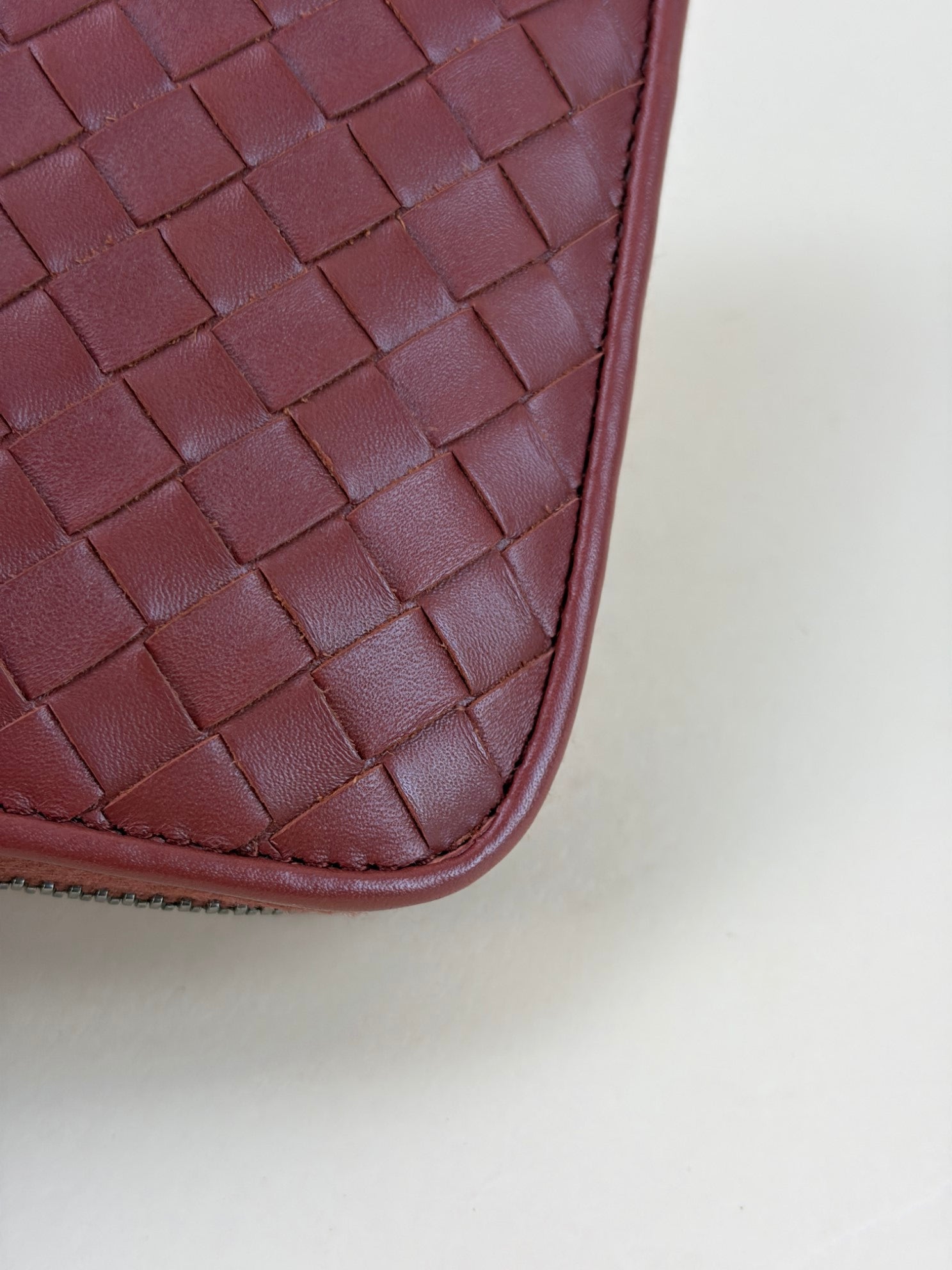 Bottega Veneta Brown Nappa Intrecciato Zip Around Wallet