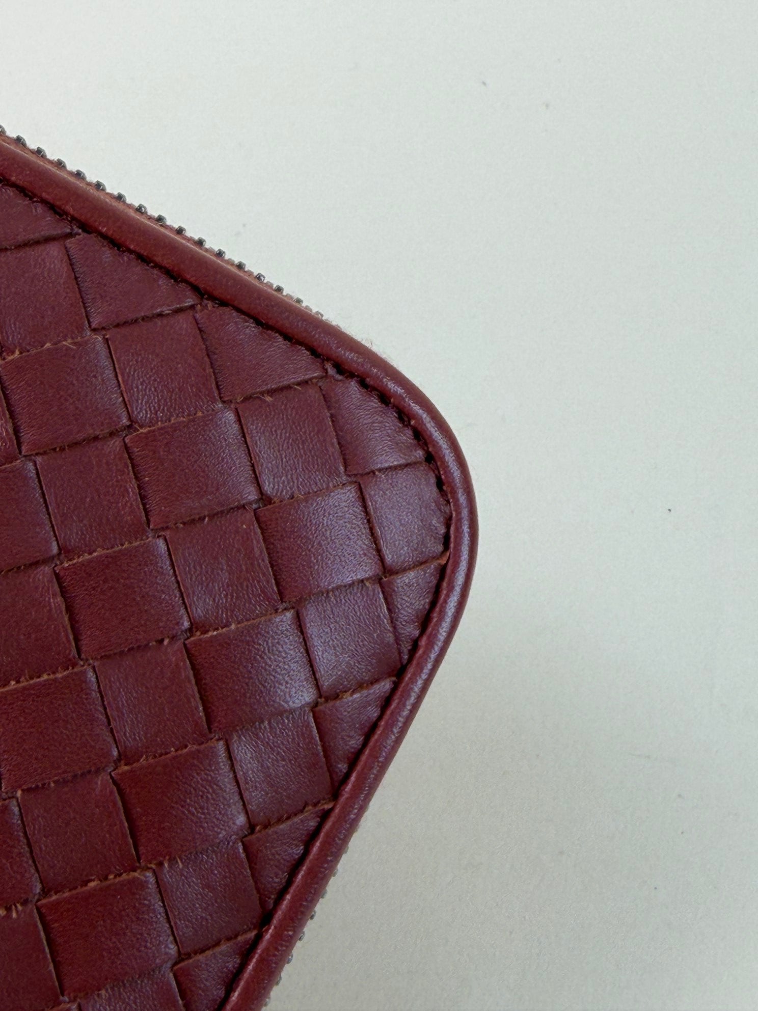 Bottega Veneta Brown Nappa Intrecciato Zip Around Wallet