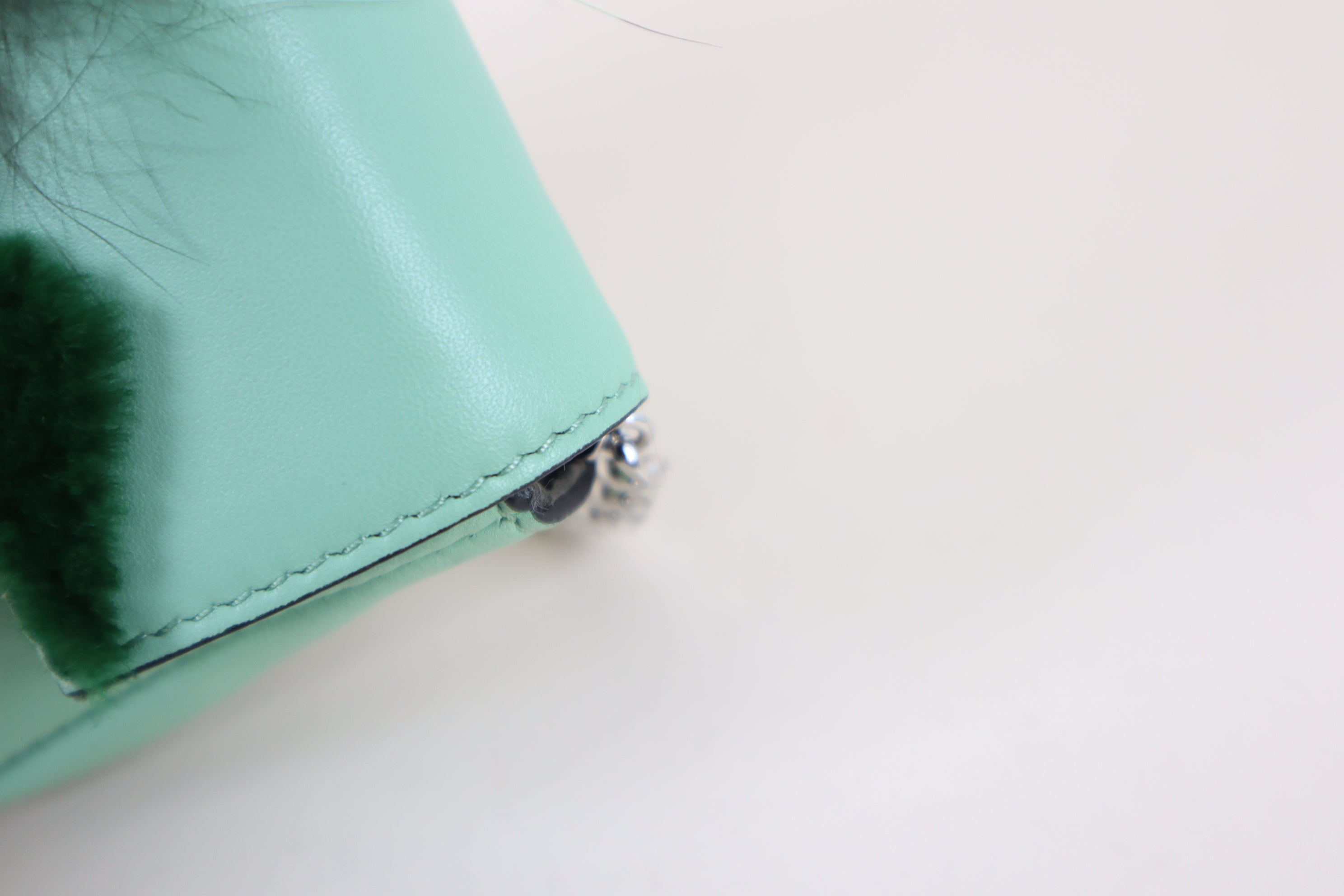 Fendi Green Baguette Micro Monster Bag