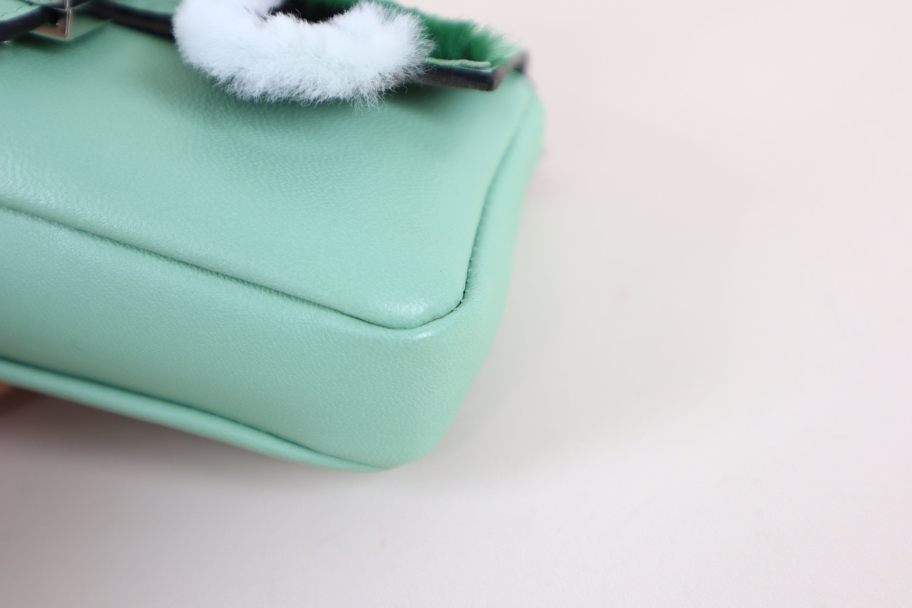 Fendi Green Baguette Micro Monster Bag