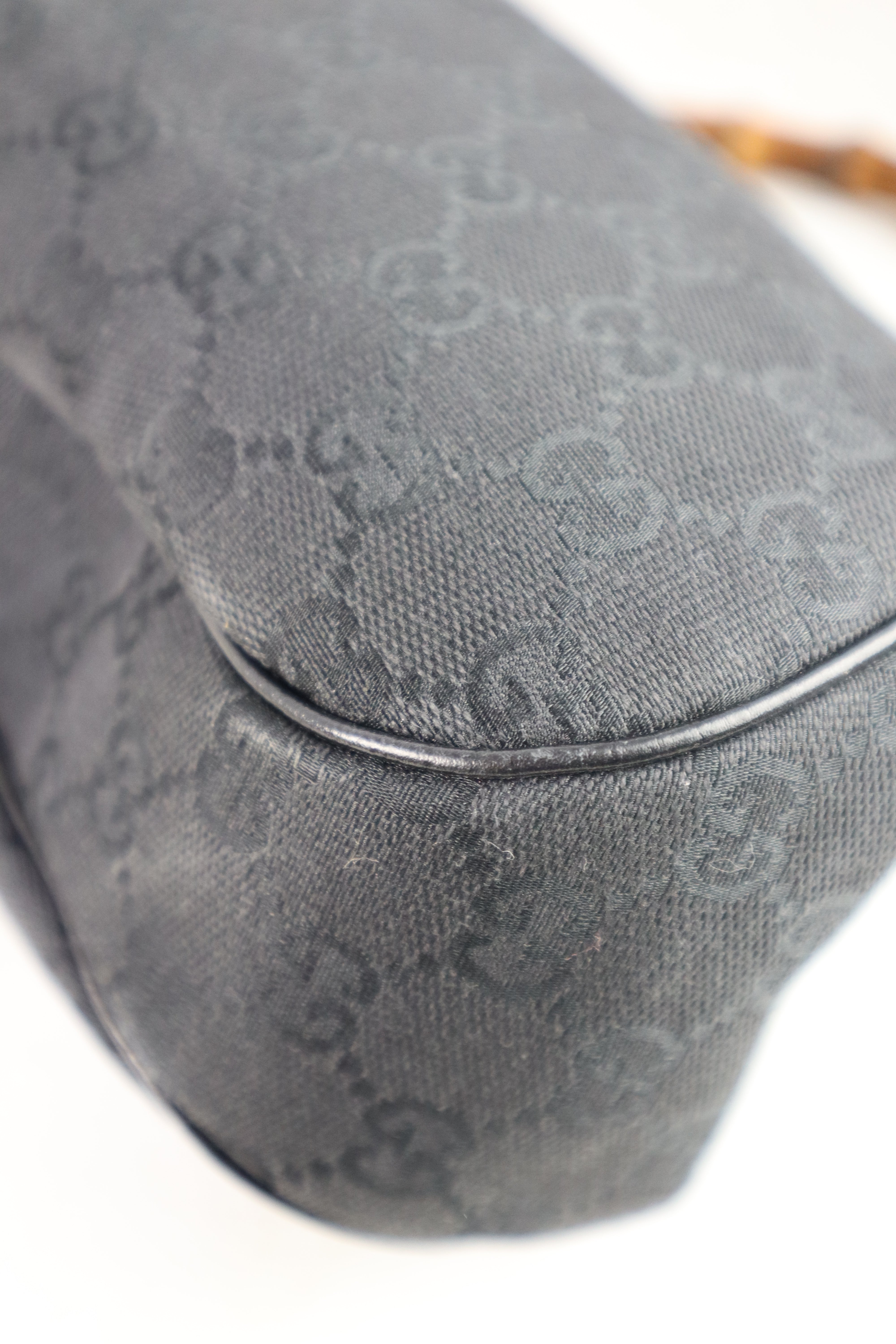 Gucci Black Bamboo Top Handle Bag