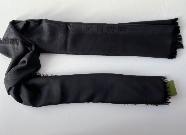Gucci Black GG scarf-Scarf-Gucci-The Closet Egypt