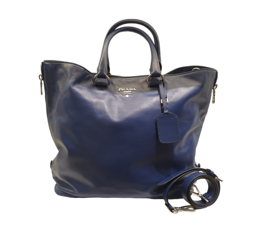 Prada Dark Blue Tote Bag-handbag-Prada-The Closet Egypt