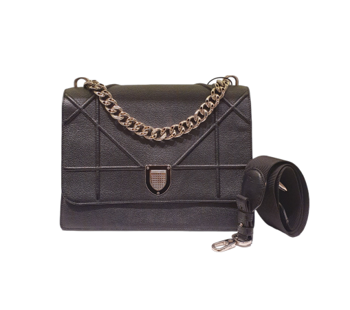 Christian Dior Black Diorama Shoulder Bag
