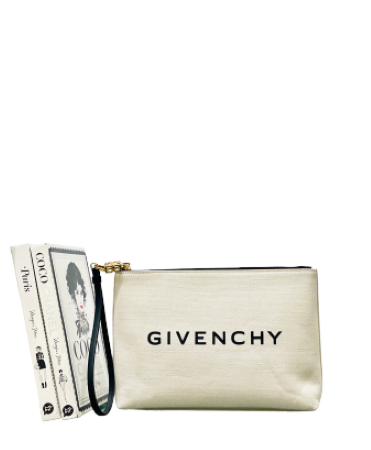 Givenchy White Printed Pouch-Clutch-Givenchy-The Closet Egypt