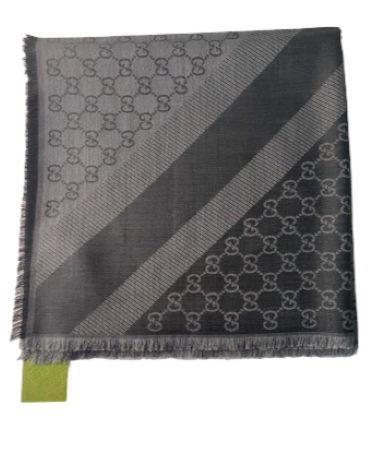 Gucci Dark Grey GG Scarf-Scarf-Gucci-The Closet Egypt