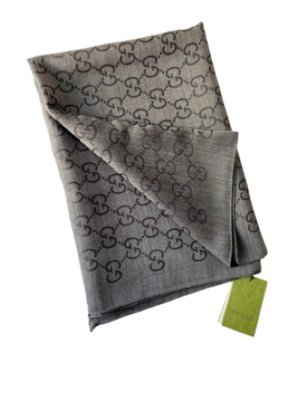 Gucci Dark Grey GG Scarf-Scarf-Guccis-The Closet Egypt