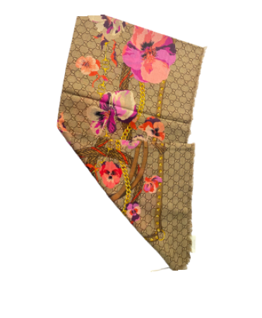 Gucci Tricolor GG Printed Floral Scarf-Scarf-Gucci-The Closet Egypt