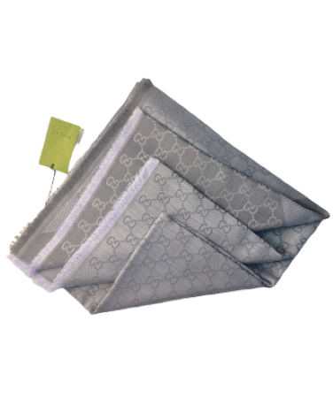 Gucci Light Grey GG Print Scarf-Scarf-Gucci-The Closet Egypt