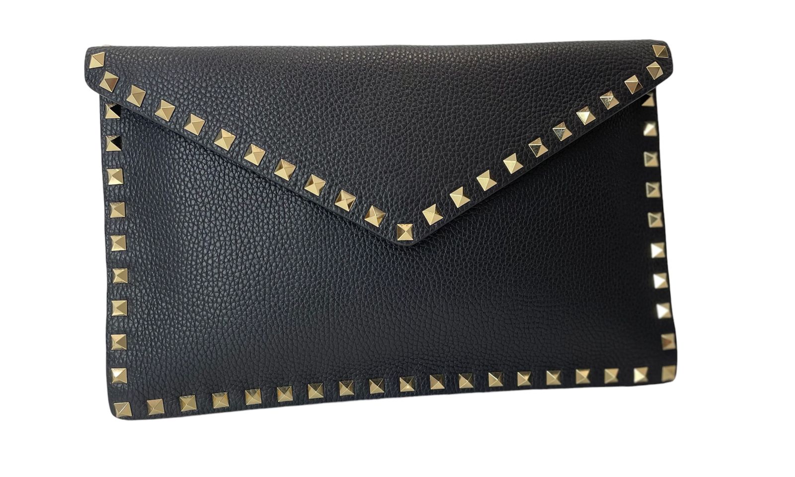Valentino Black Rockstuds Clutch-Clutch-Valentino-The Closet Egypt