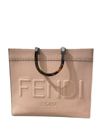 Fendi Beige Sunshine Medium Shopper Bag-handbag-Fendi-The Closet Egypt