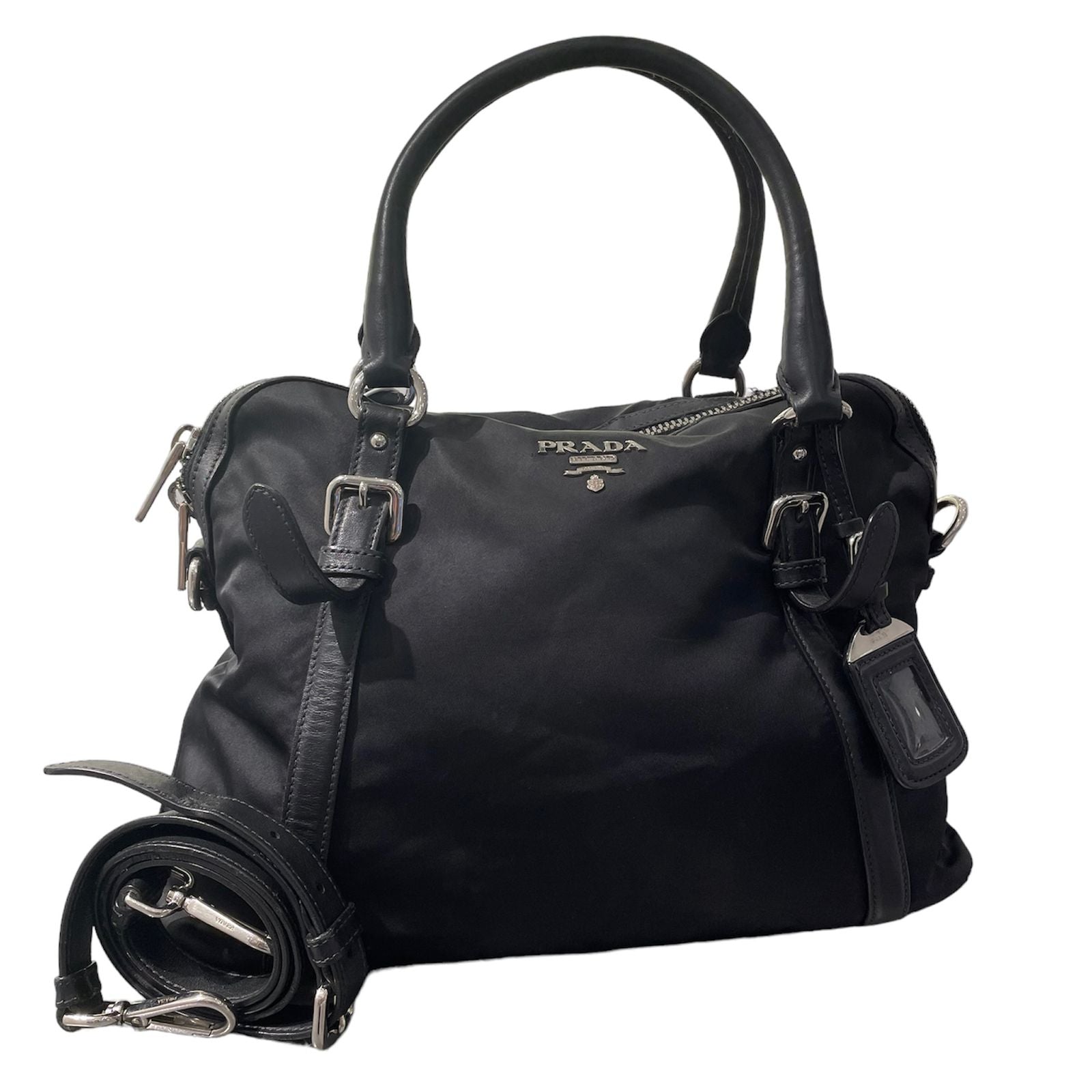 Prada Black Nylon Shoulder Bag-handbag-Prada-The Closet Egypt