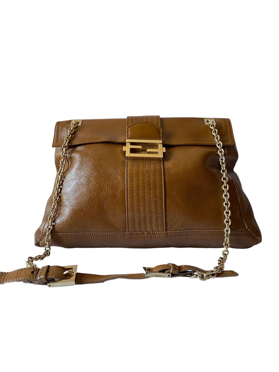 Fendi Brown Baguette Shoulder Bag-handbag-Fendi-The Closet Egypt