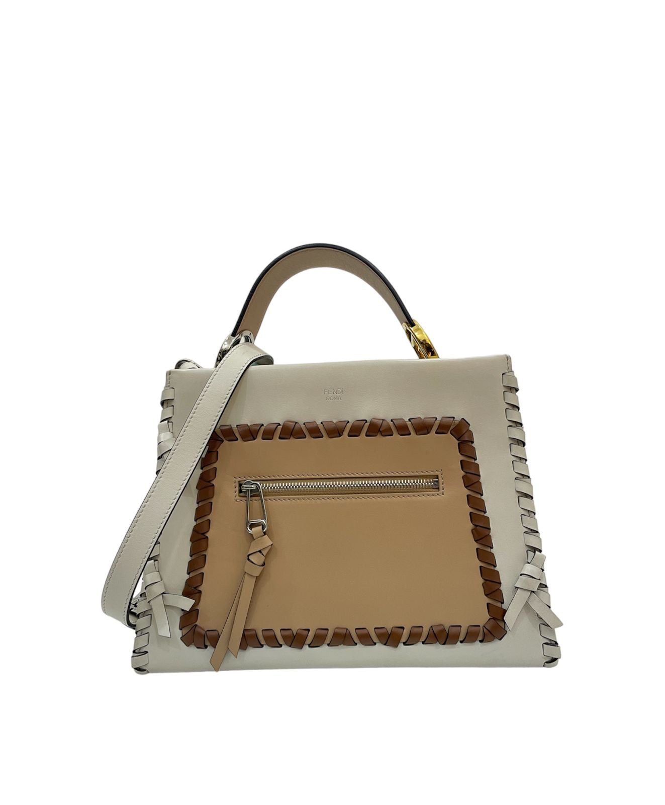 Fendi Bicolor Runway Whipstitch Tote Bag-handbag-Fendi-The Closet Egypt